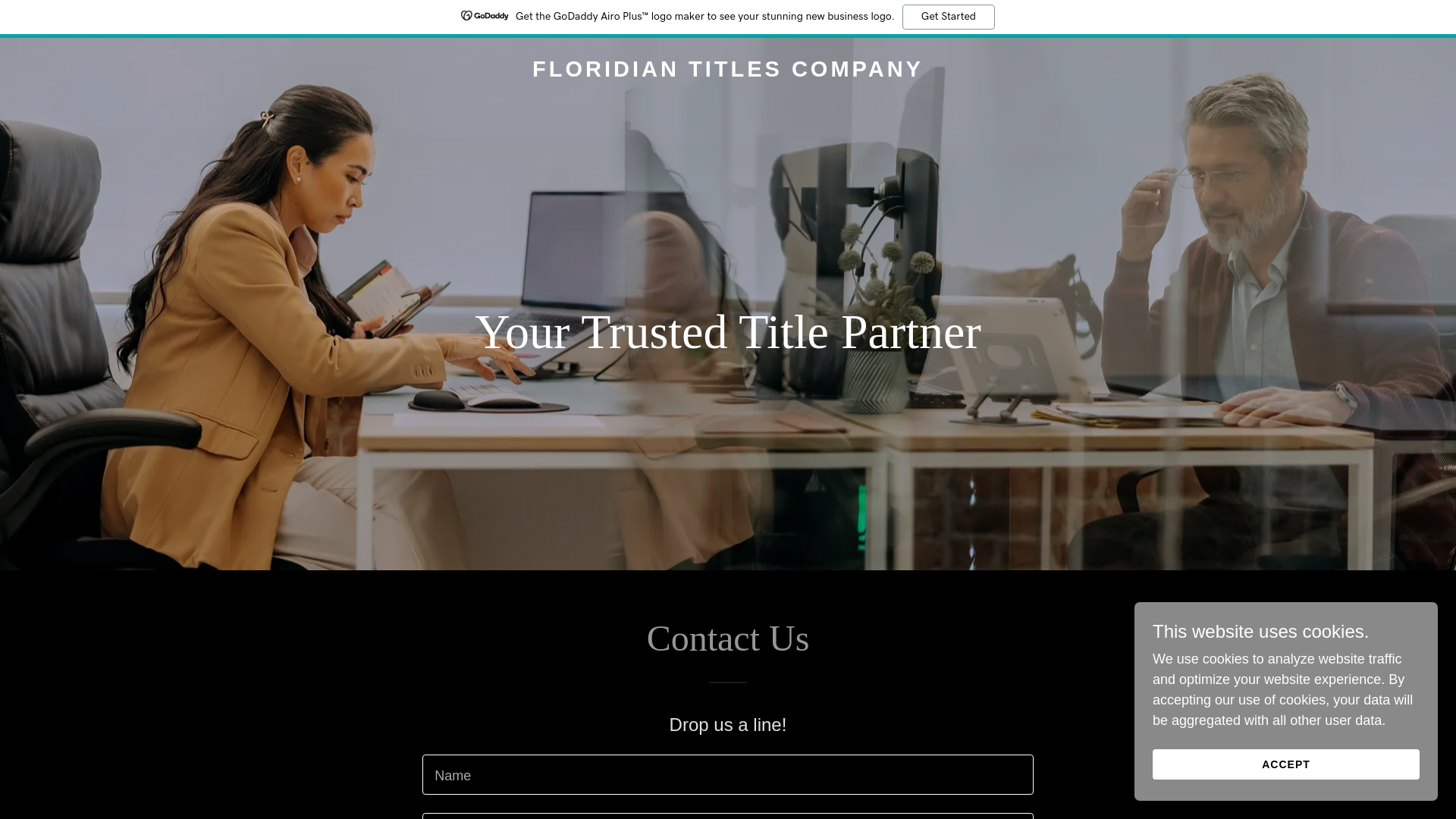 website screenshot of https://floridiantitlescompany.com/