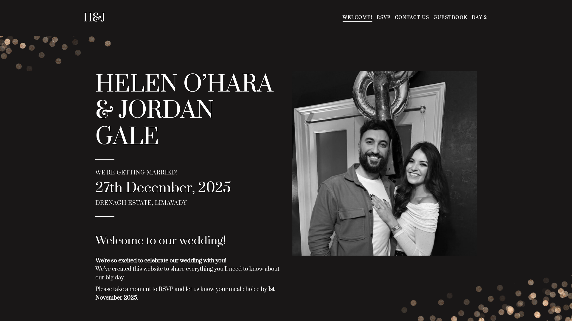 website screenshot of https://helenandjordanwedding.com/