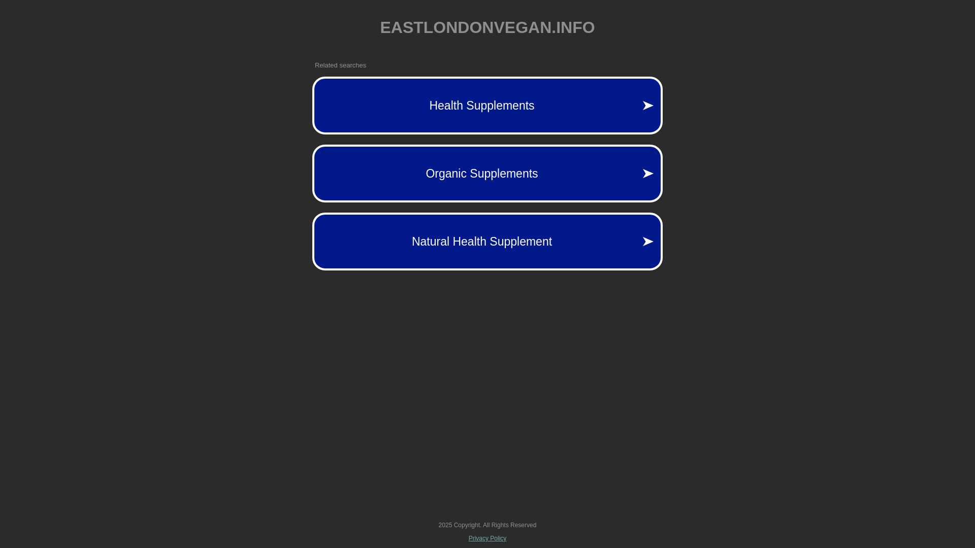 website screenshot of https://eastlondonvegan.info/