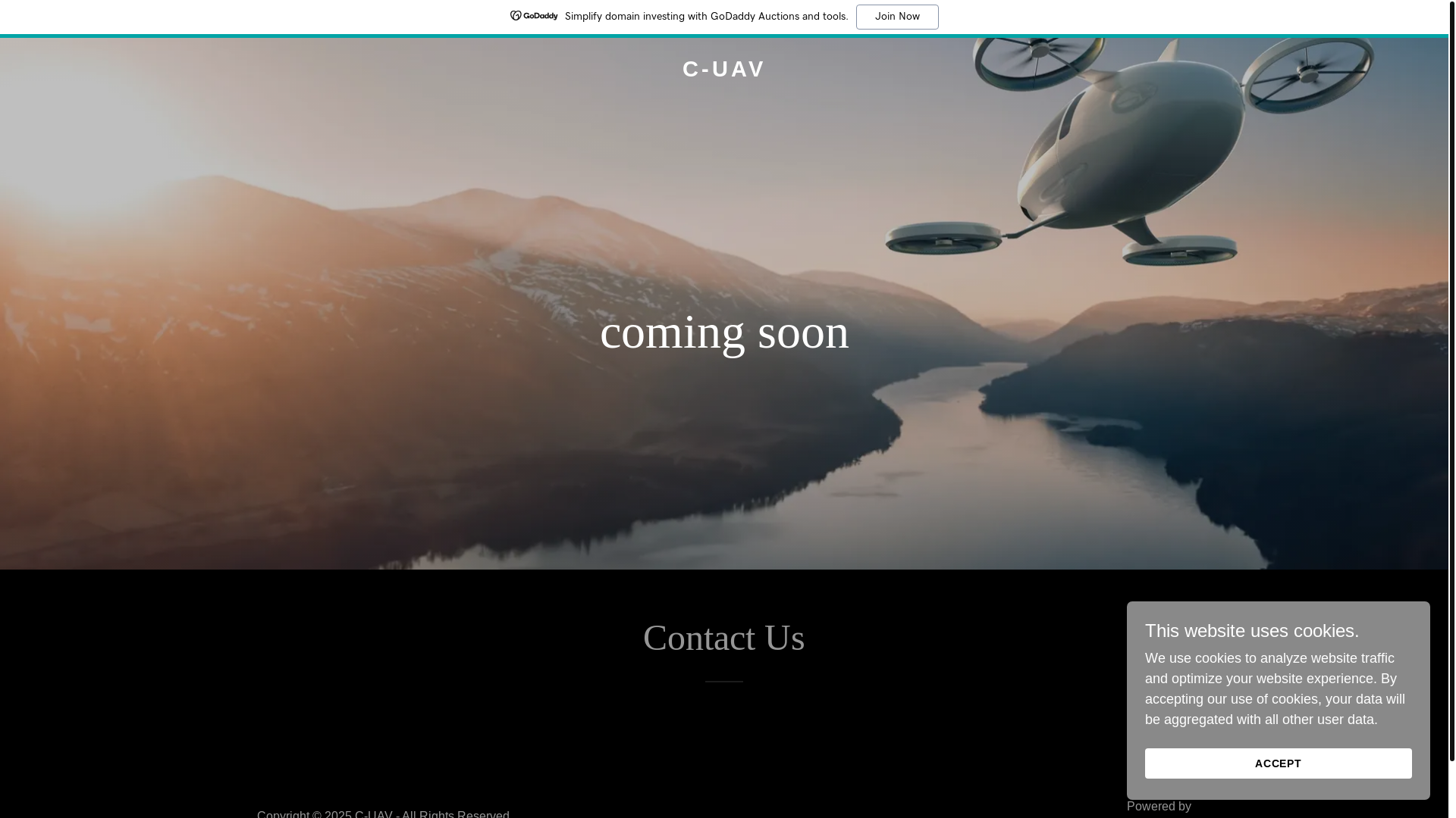 website screenshot of https://cuav.co.za/
