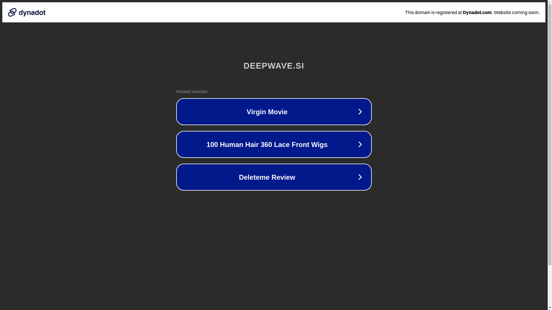 website screenshot of https://deepwave.si/