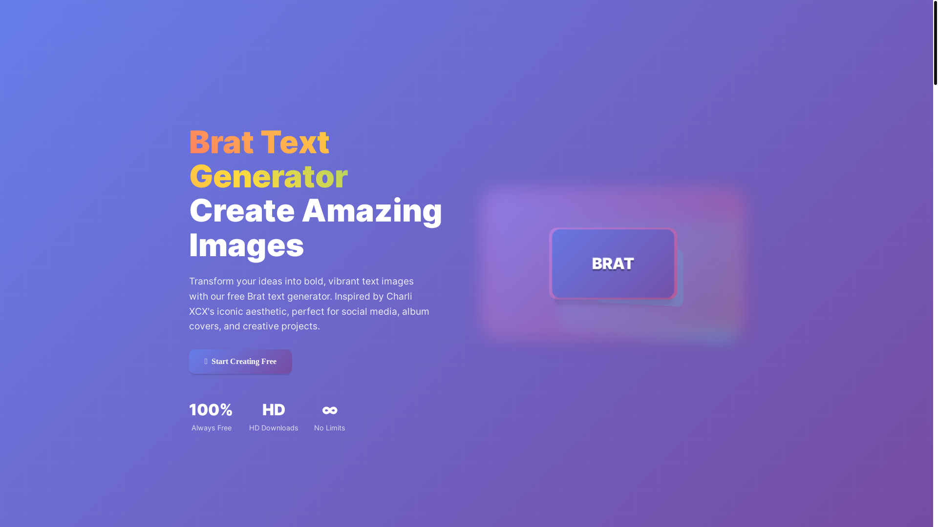 website screenshot of https://brat-text-generator.pages.dev/