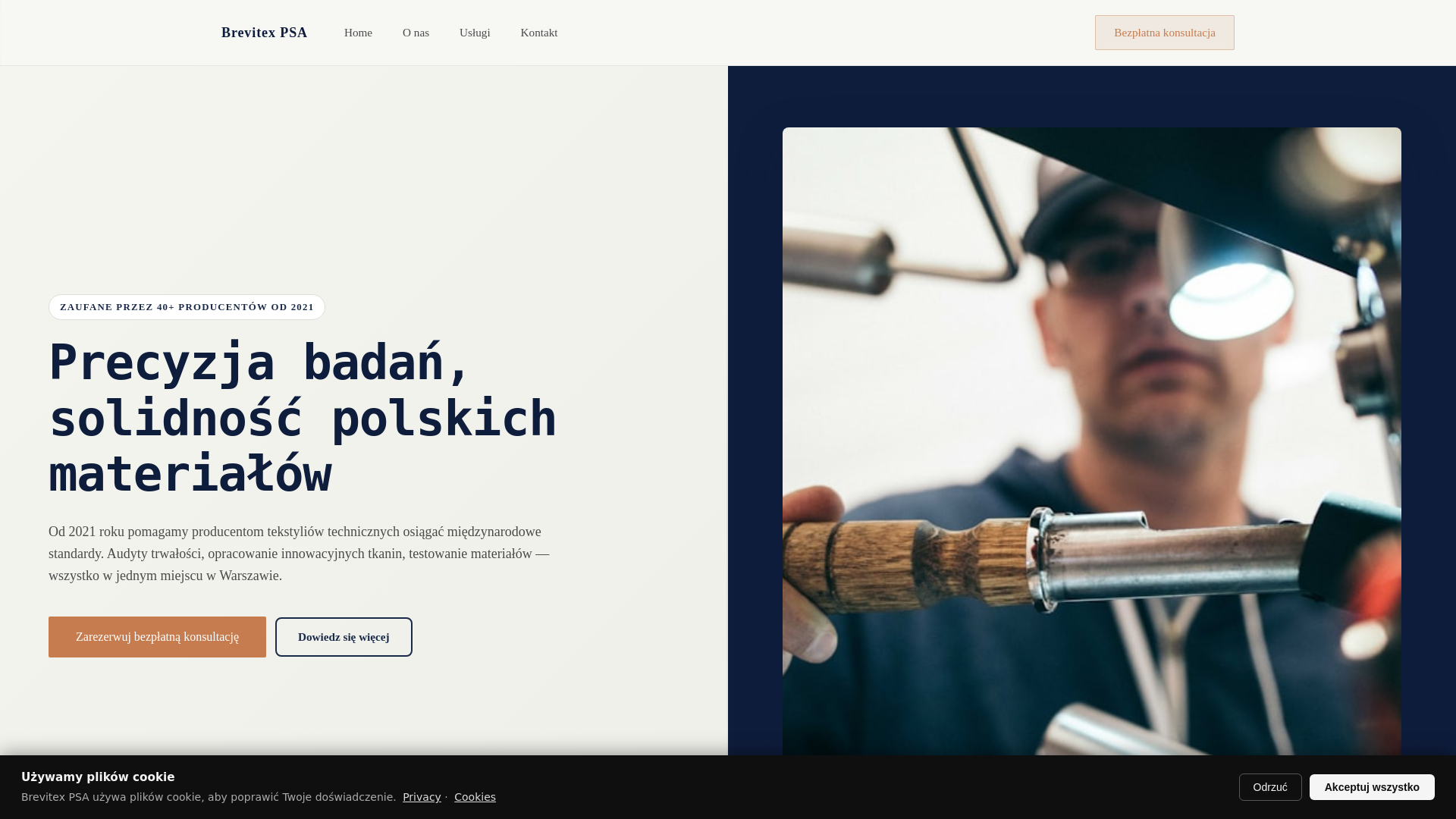 website screenshot of https://brevitex.shop/