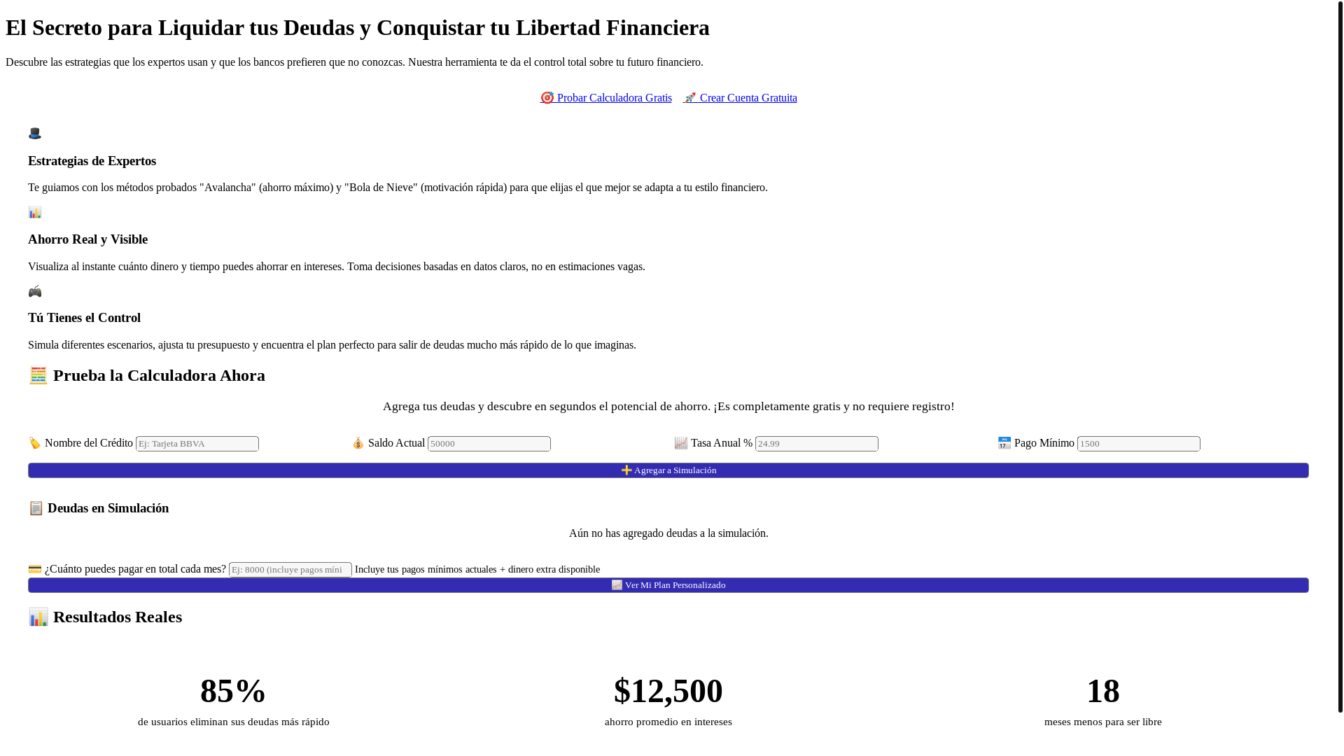 website screenshot of https://elimina-deudas.com/