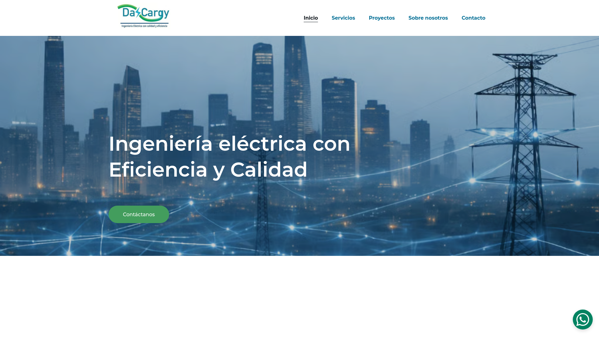 website screenshot of https://dacargy.com.co/