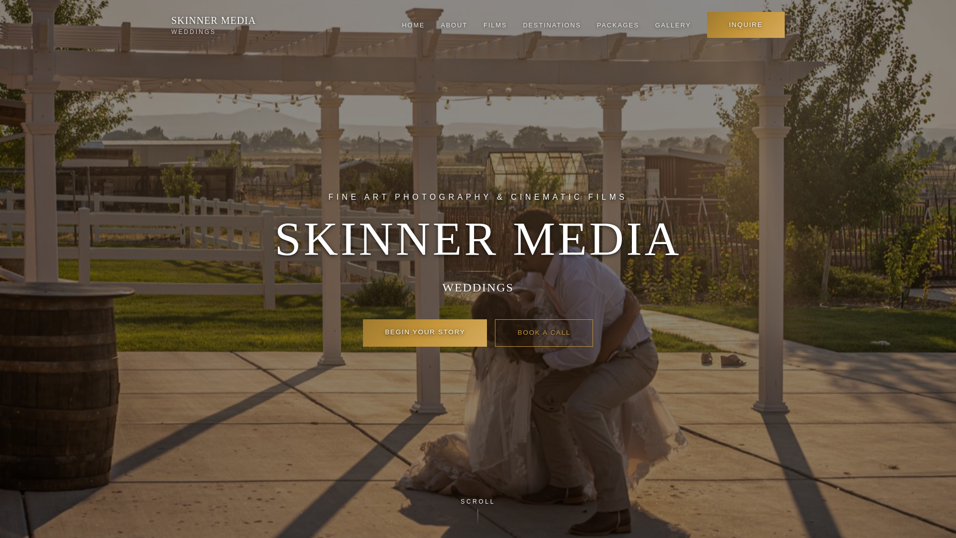 website screenshot of https://skinnermediaweddings.com/