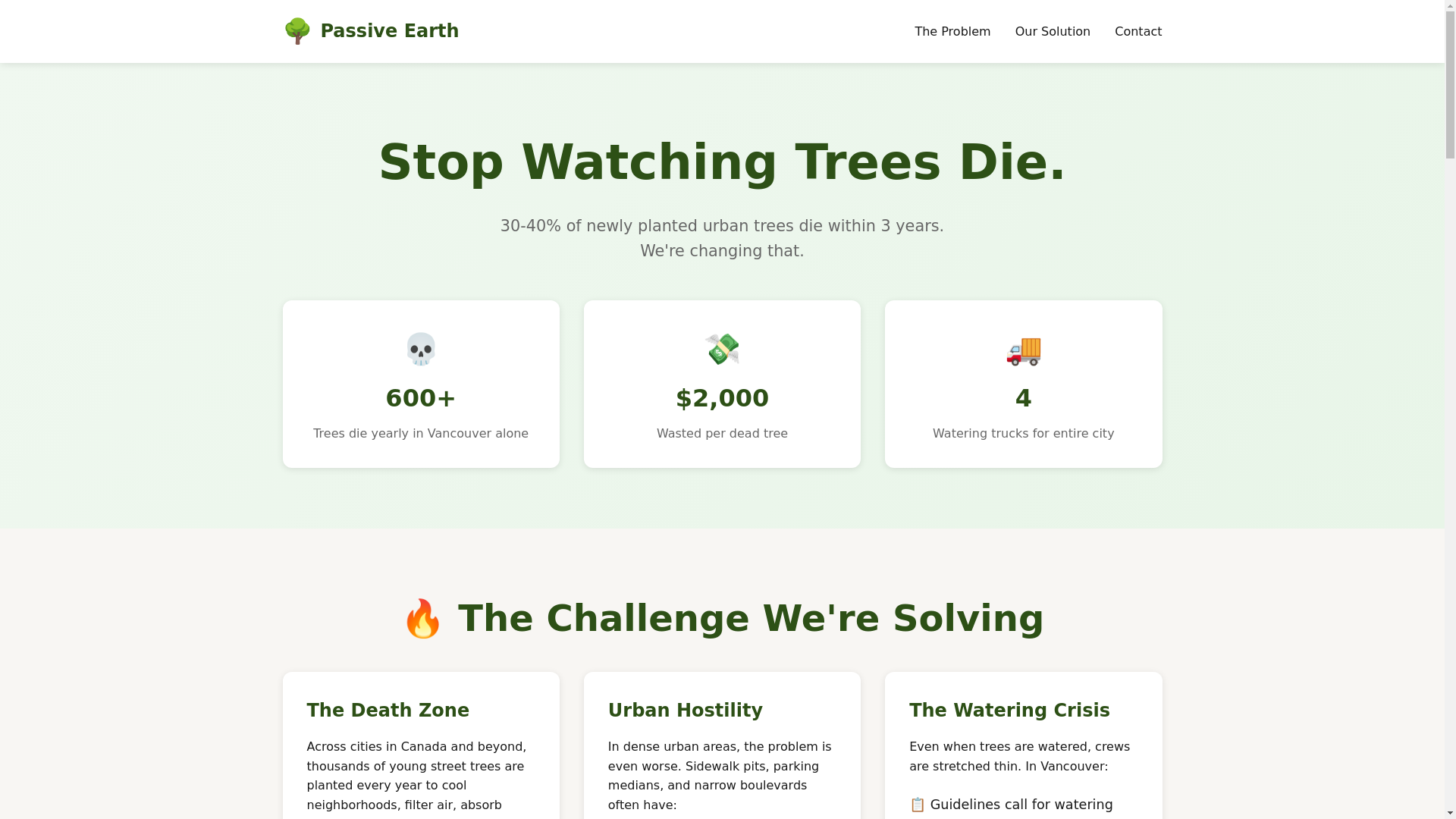 website screenshot of https://passive-earth.pages.dev/