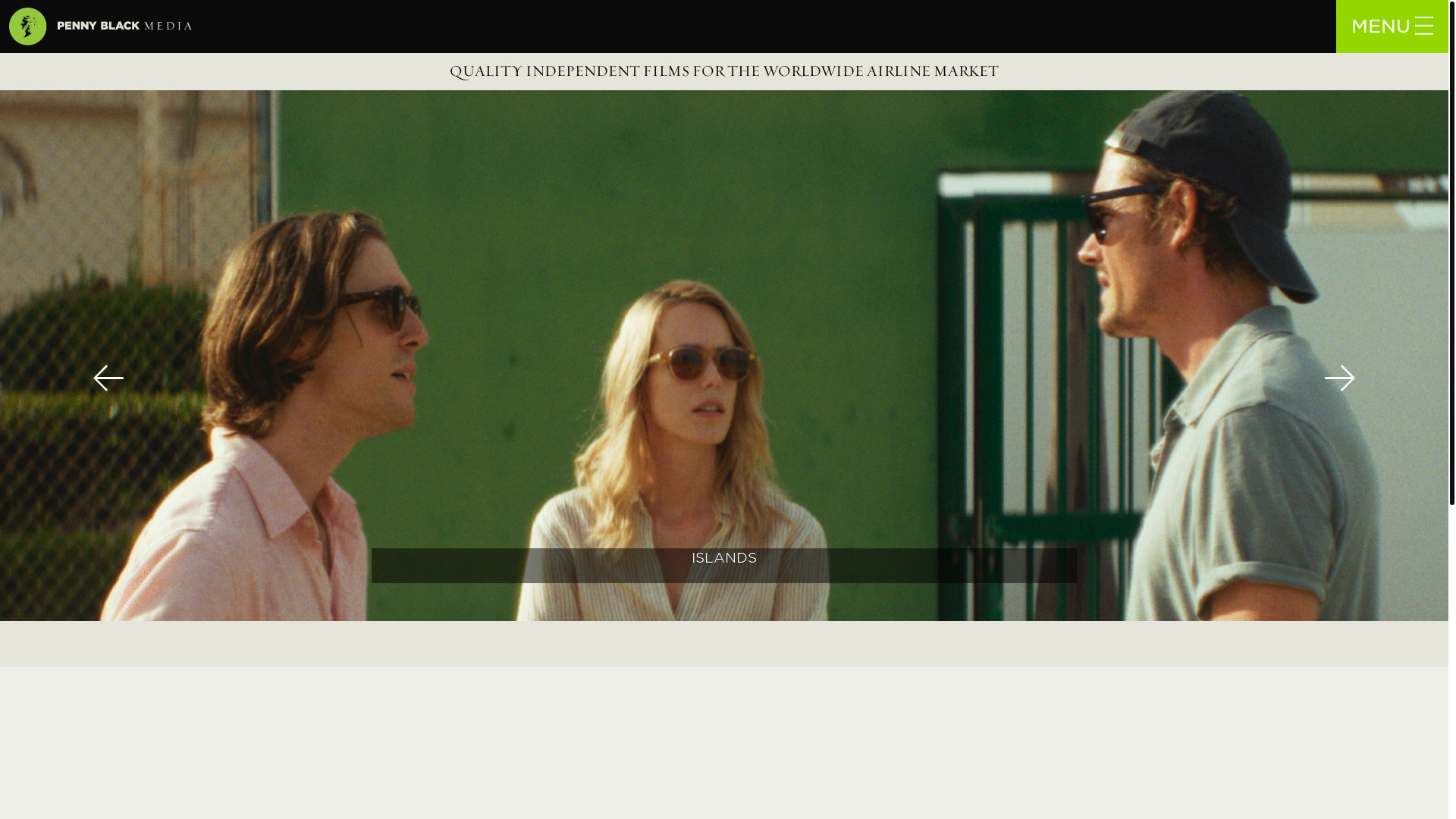website screenshot of https://pennyblackmedia.com/