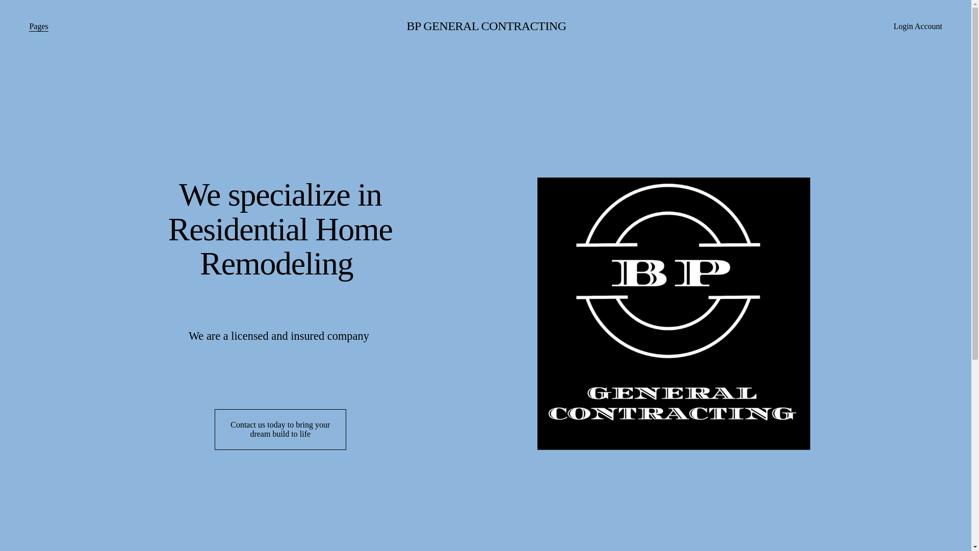 website screenshot of https://bpgeneralcontracting.net/
