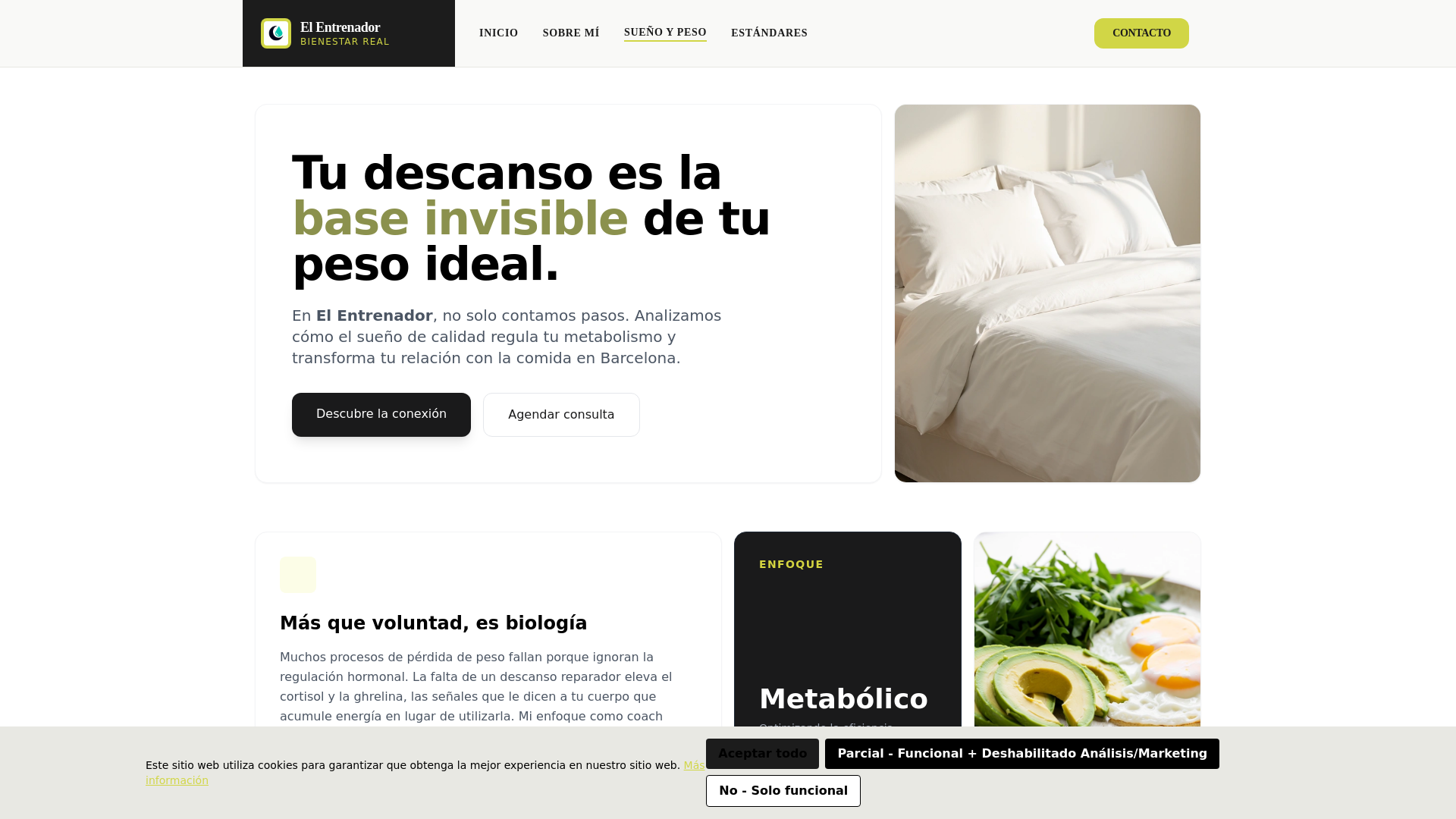 website screenshot of https://elentrenadorinfomf.info