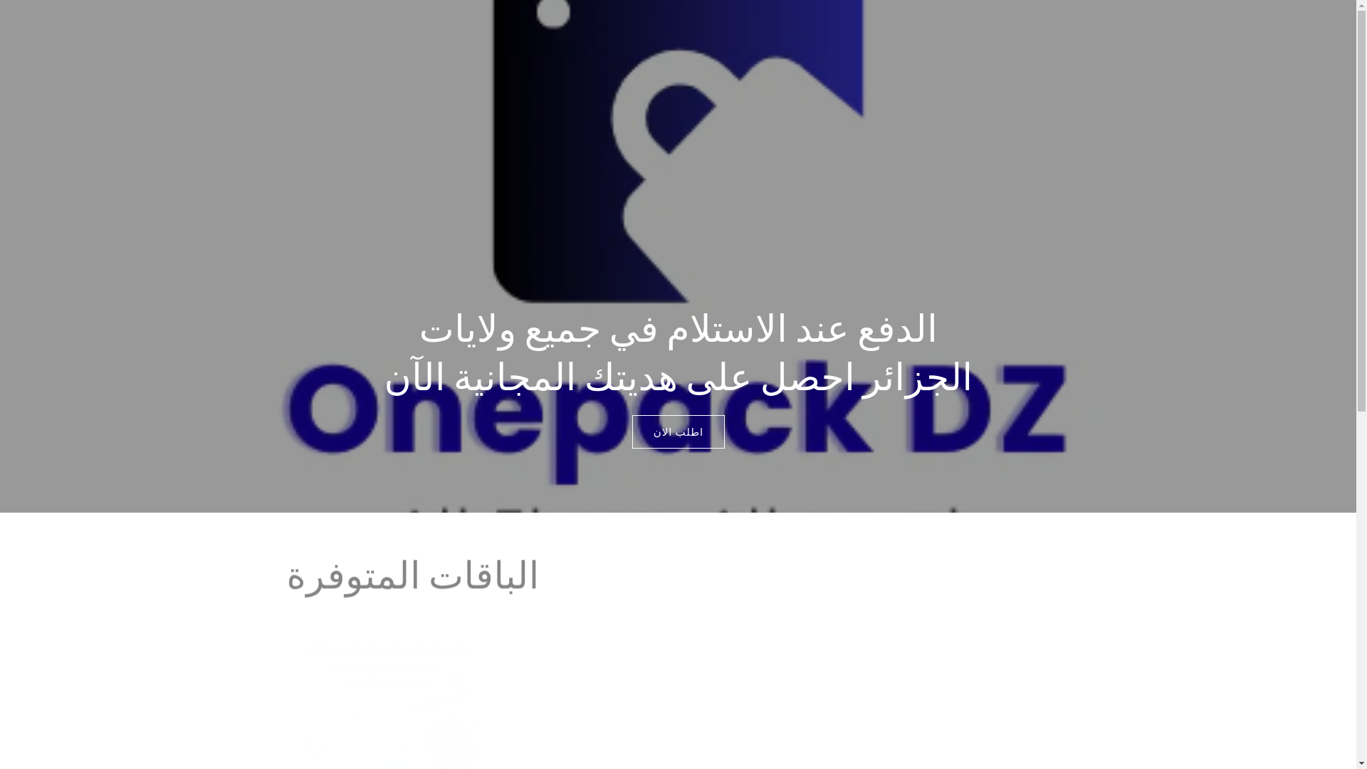 website screenshot of https://onepackdz.store/