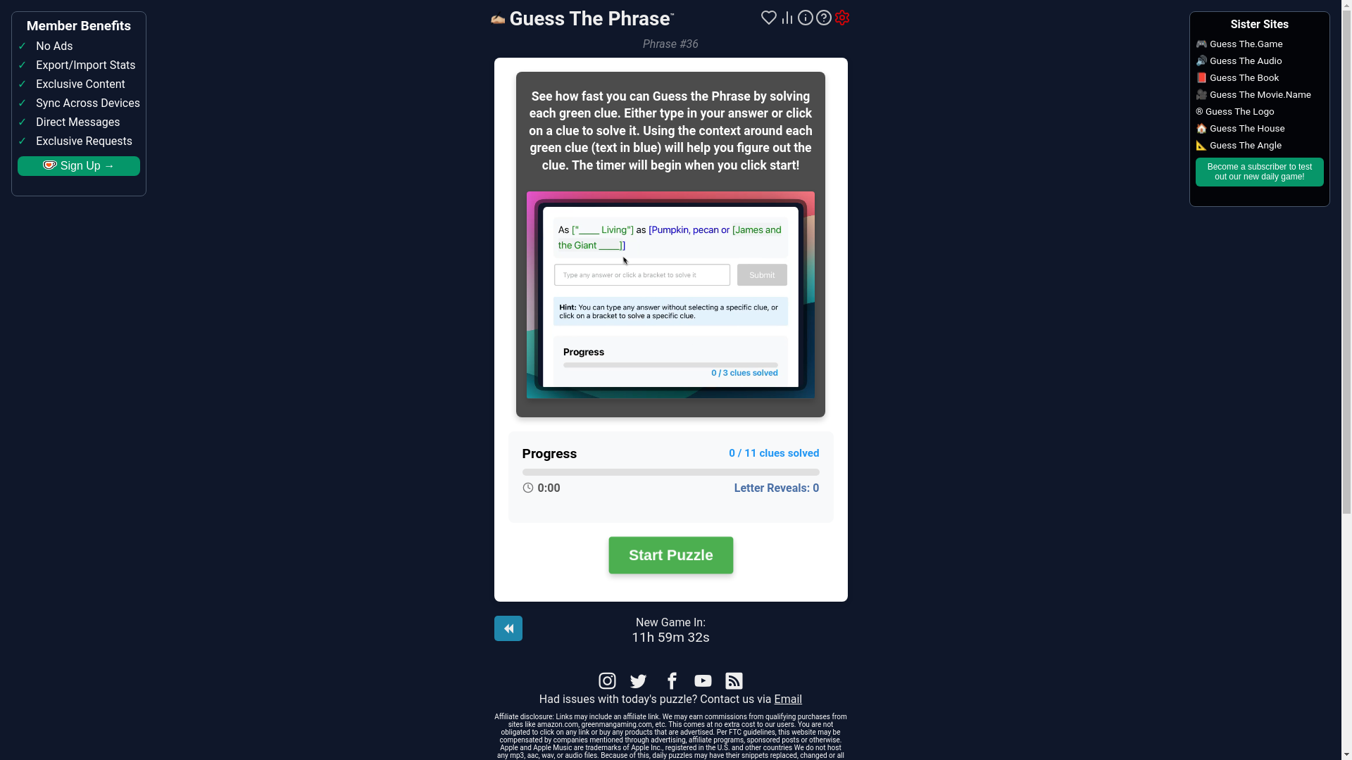 website screenshot of https://guessthe-phrase.pages.dev/