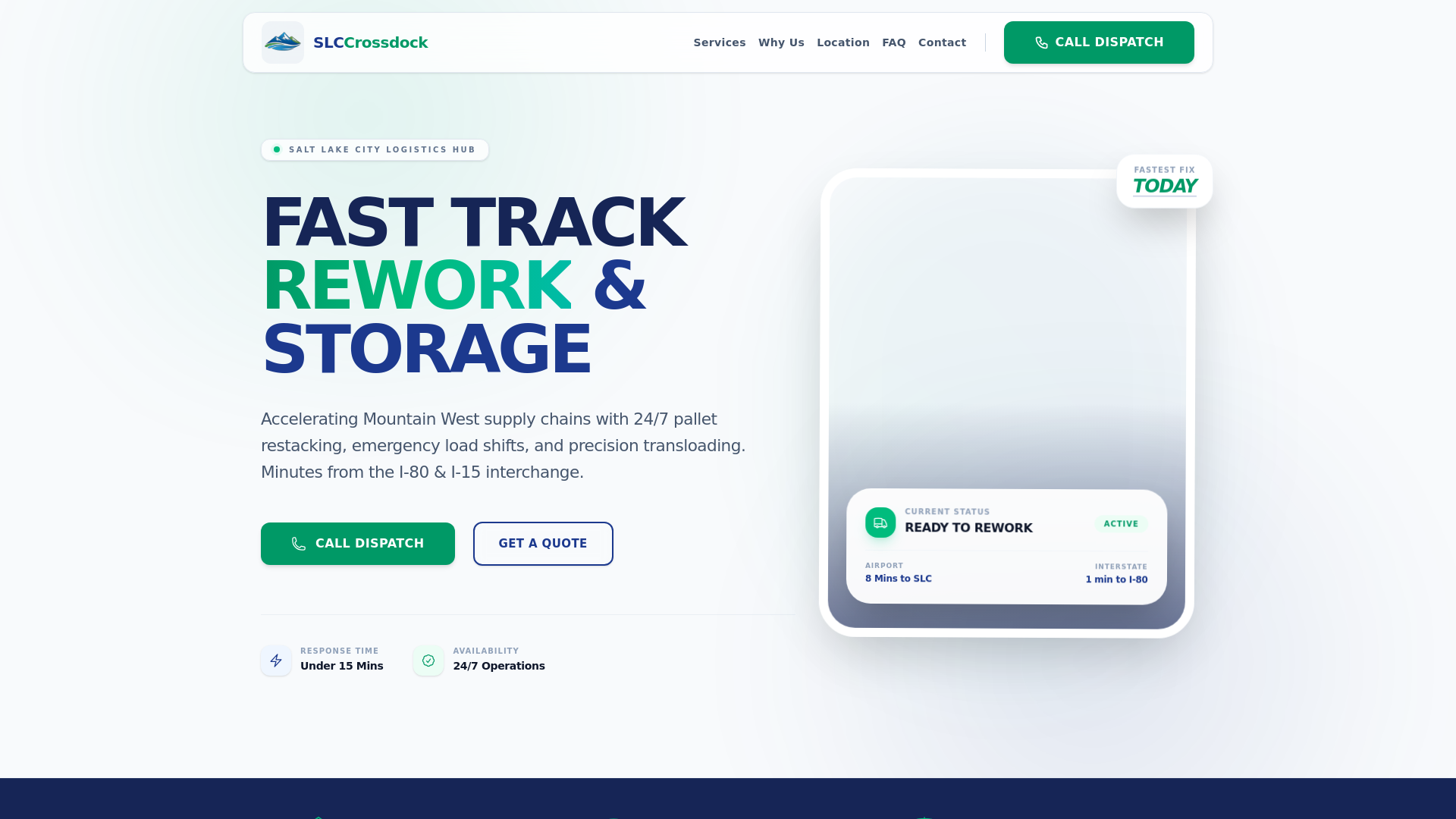 website screenshot of https://slc-crossdock.pages.dev/