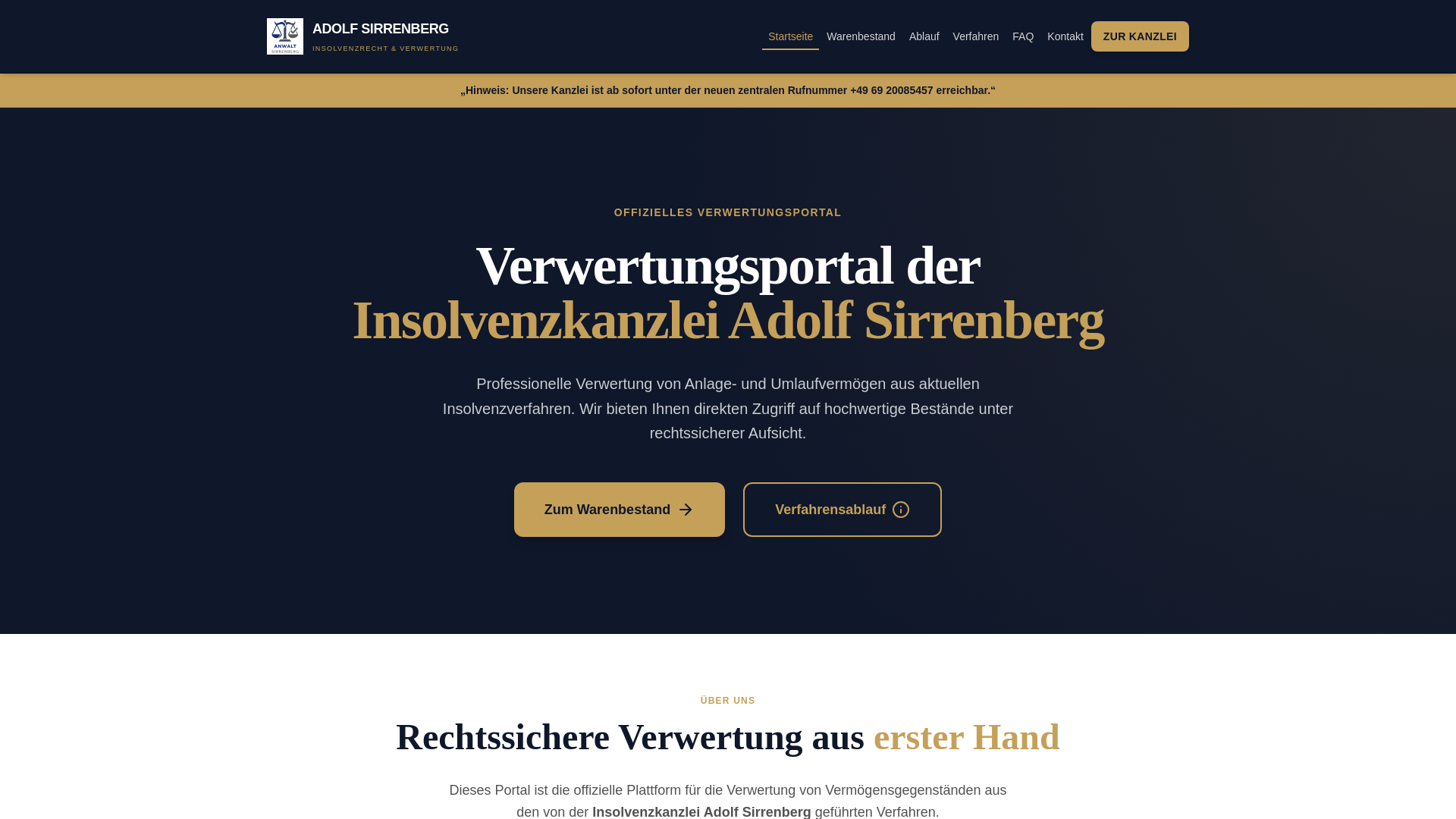 website screenshot of https://verwertung-sirrenberg.com