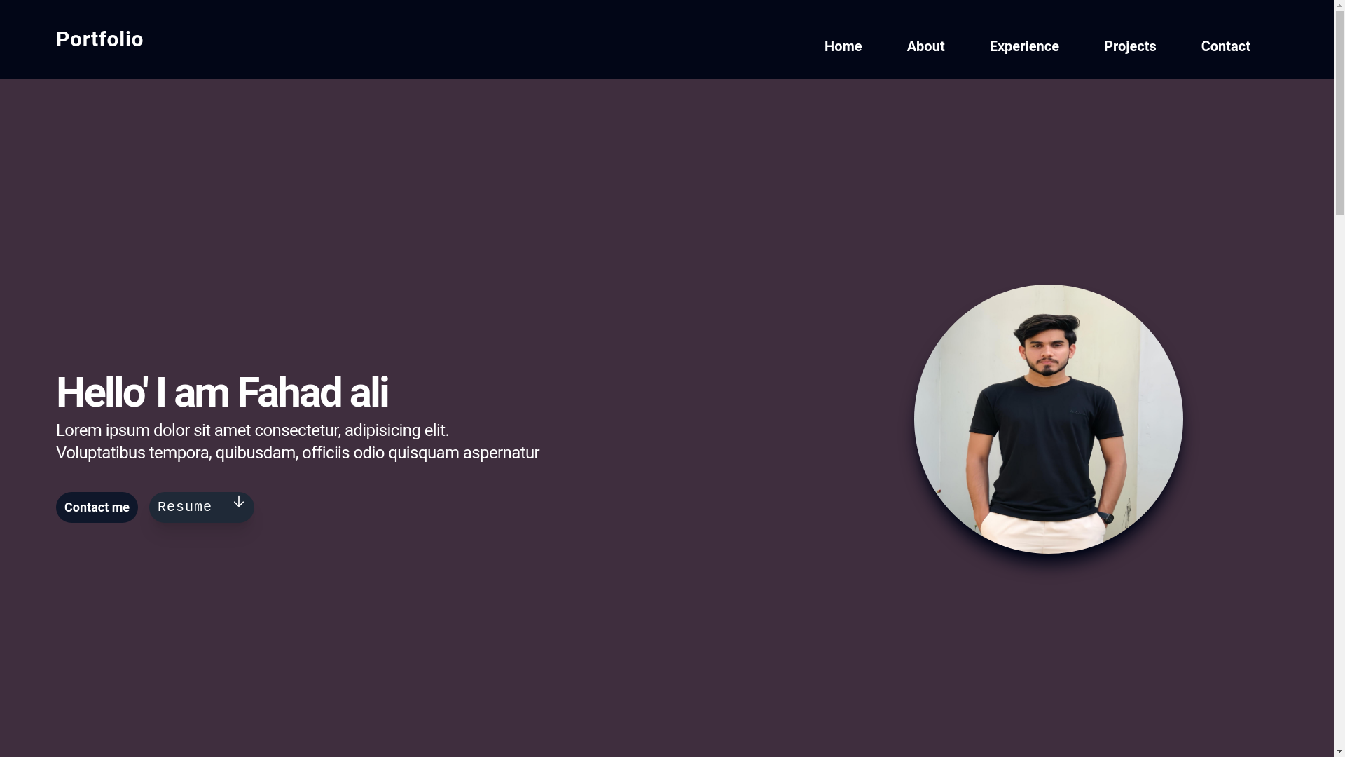 website screenshot of https://fahadali.pages.dev/