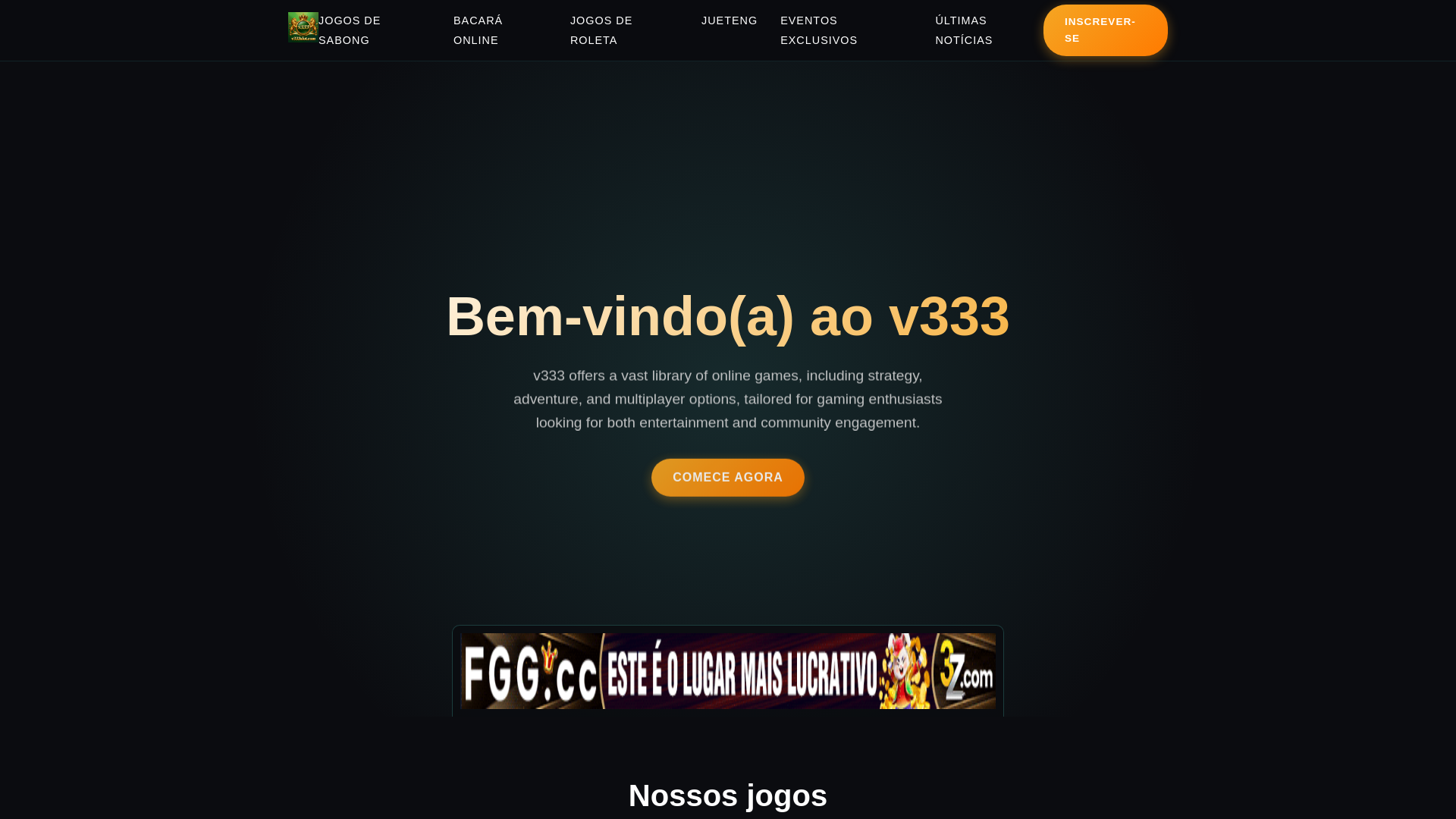 website screenshot of https://v333slot.com/