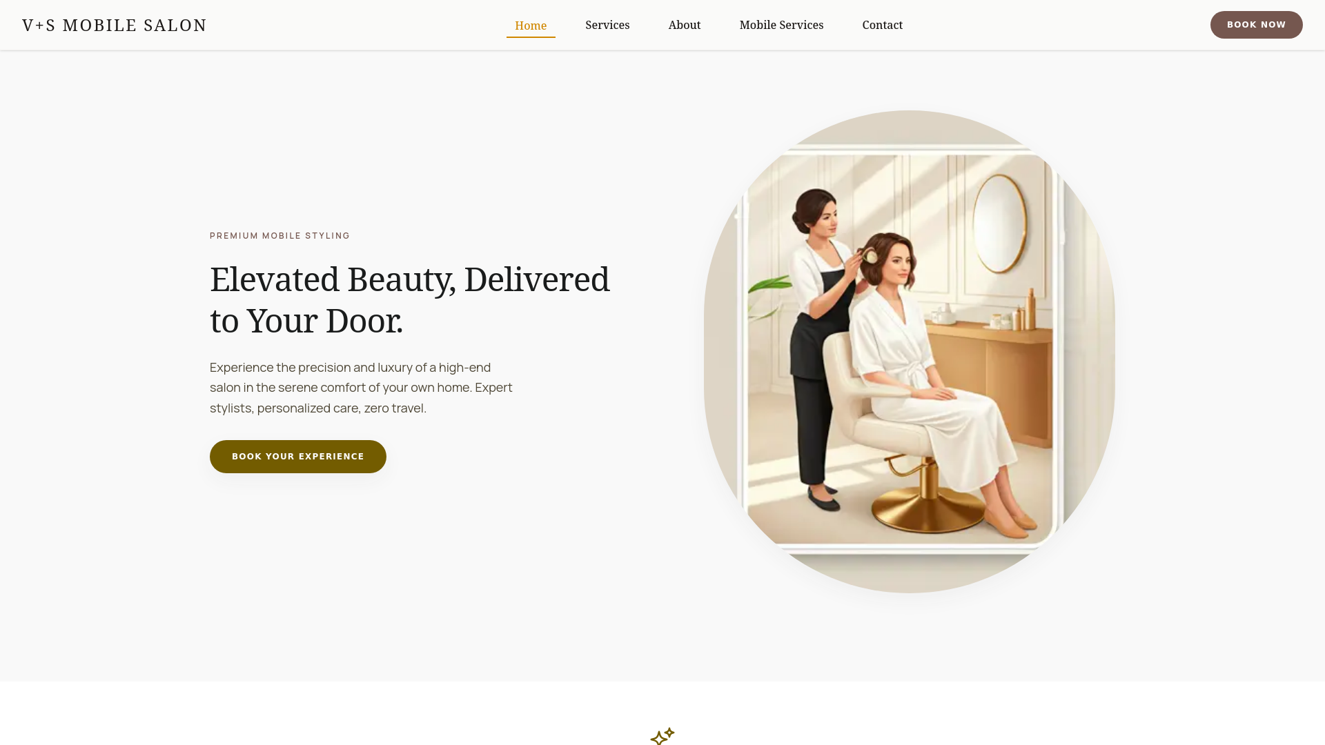 website screenshot of https://vsmobilesalon.us/