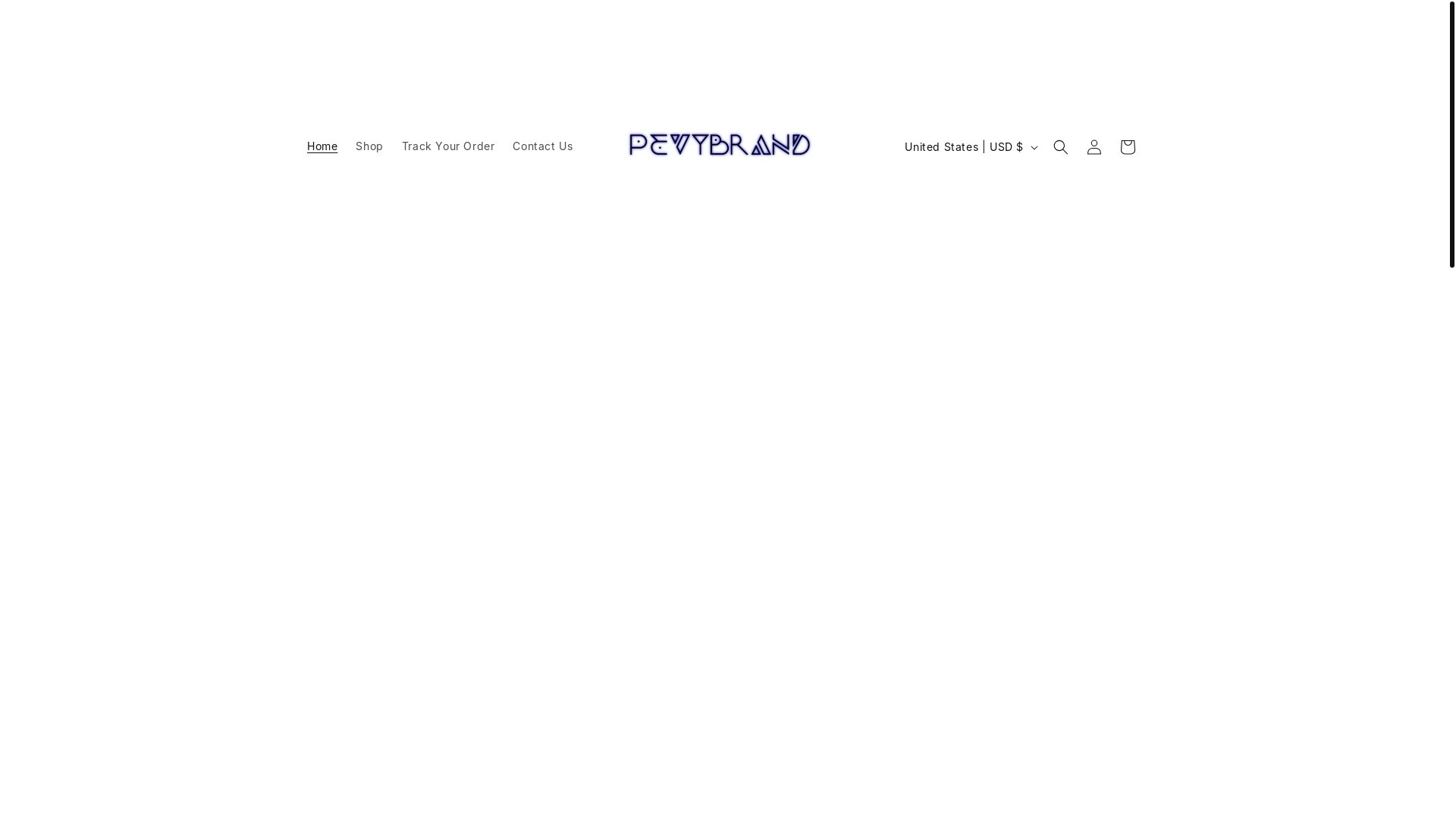 website screenshot of https://pevybrand.com/