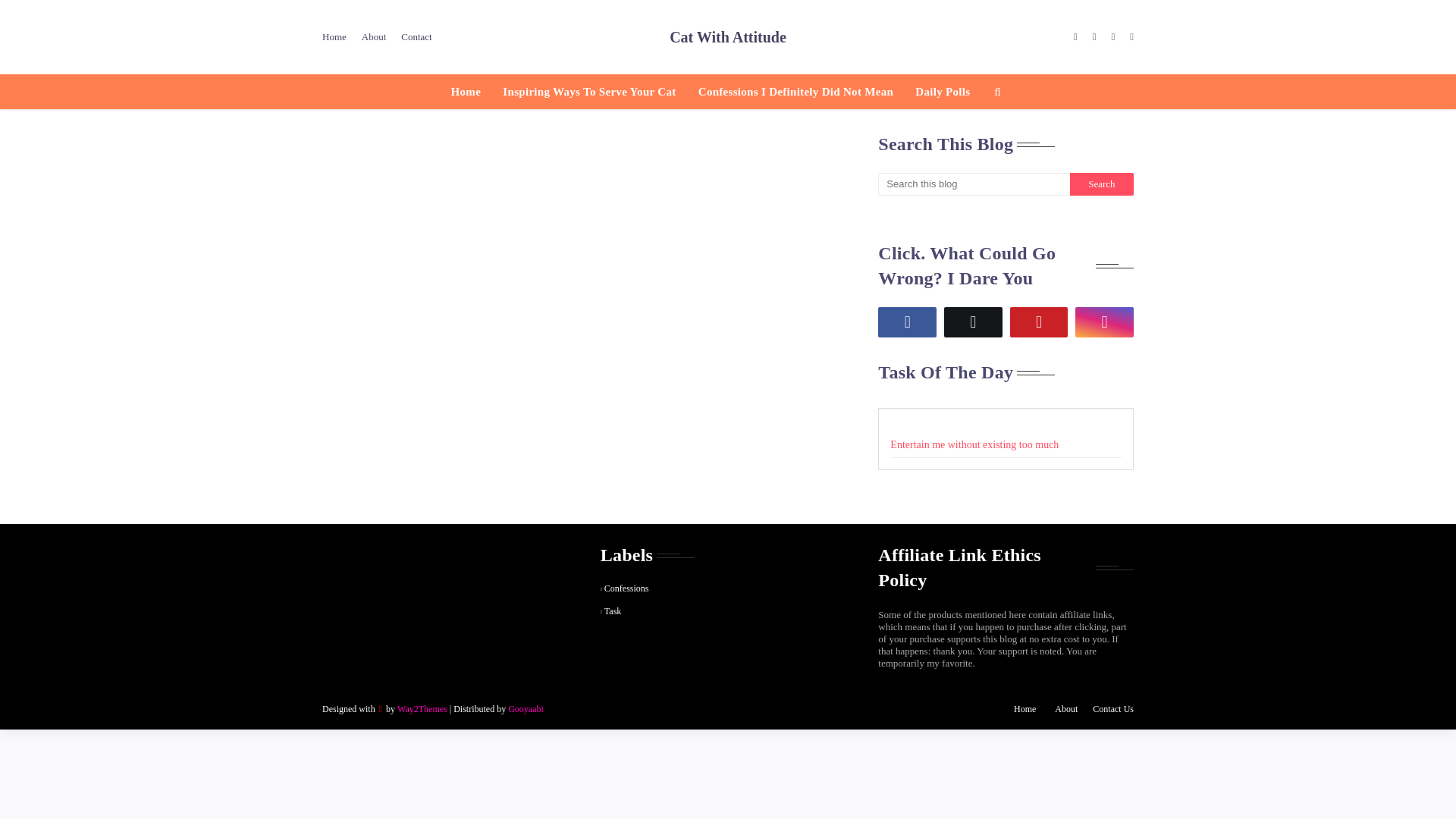 website screenshot of https://catwithattitude.com/