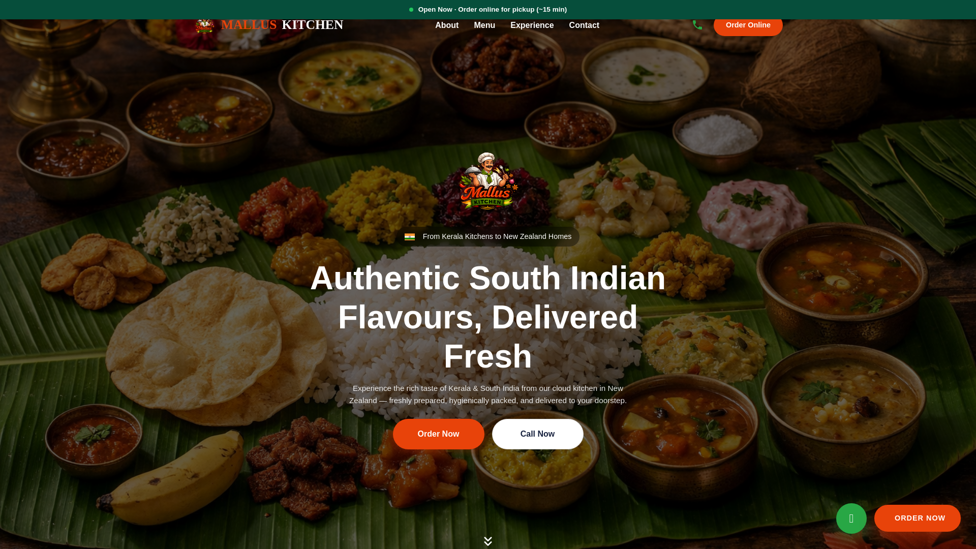 website screenshot of https://mallus-kitchen.pages.dev/