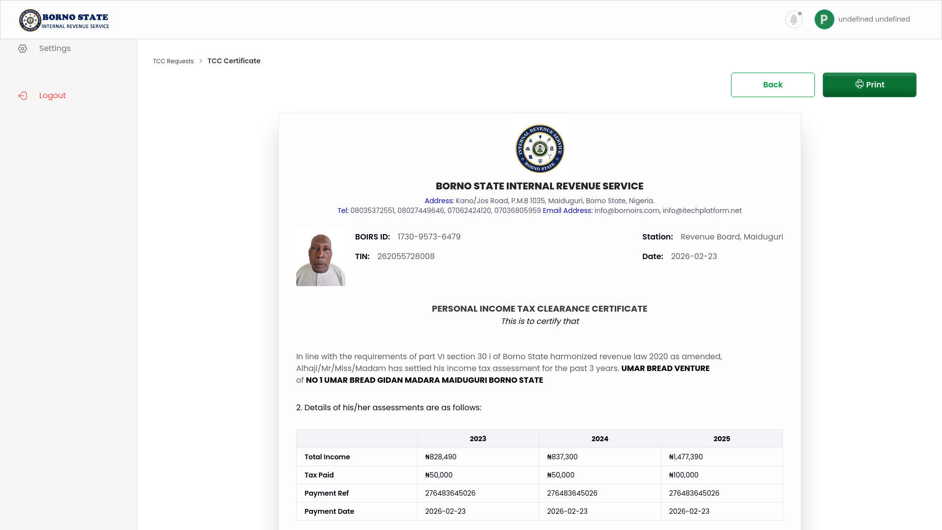 website screenshot of https://borno-fiopay-net-payer-tcc-certificate-tccld-749.pages.dev/