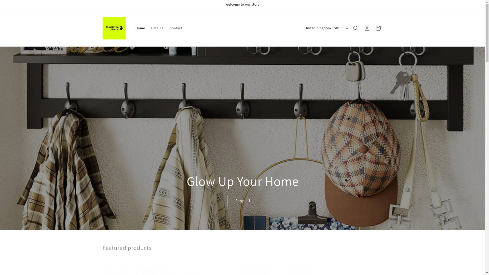 website screenshot of https://glowhavendecor.shop/