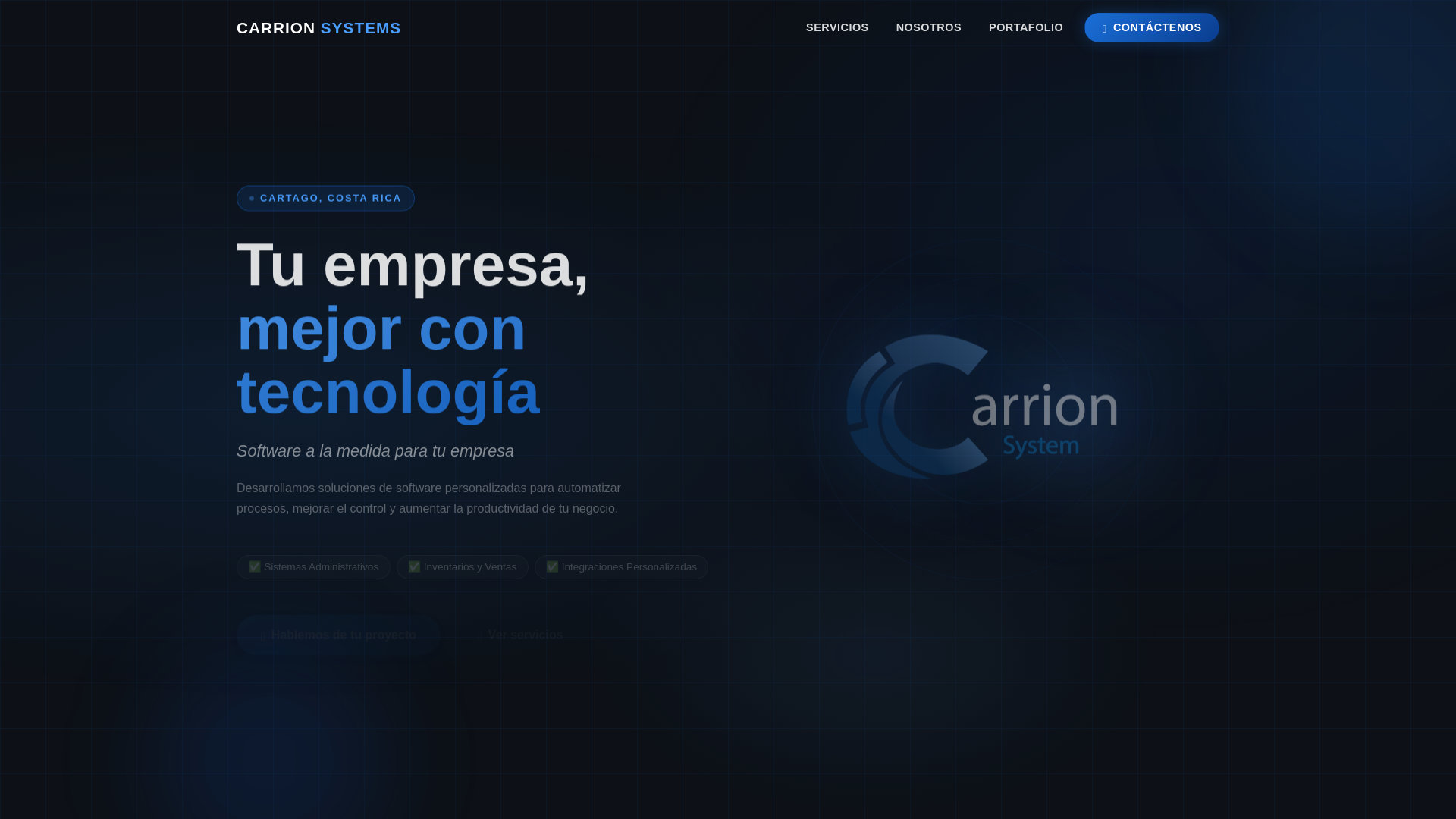 website screenshot of https://carrionsystem.com