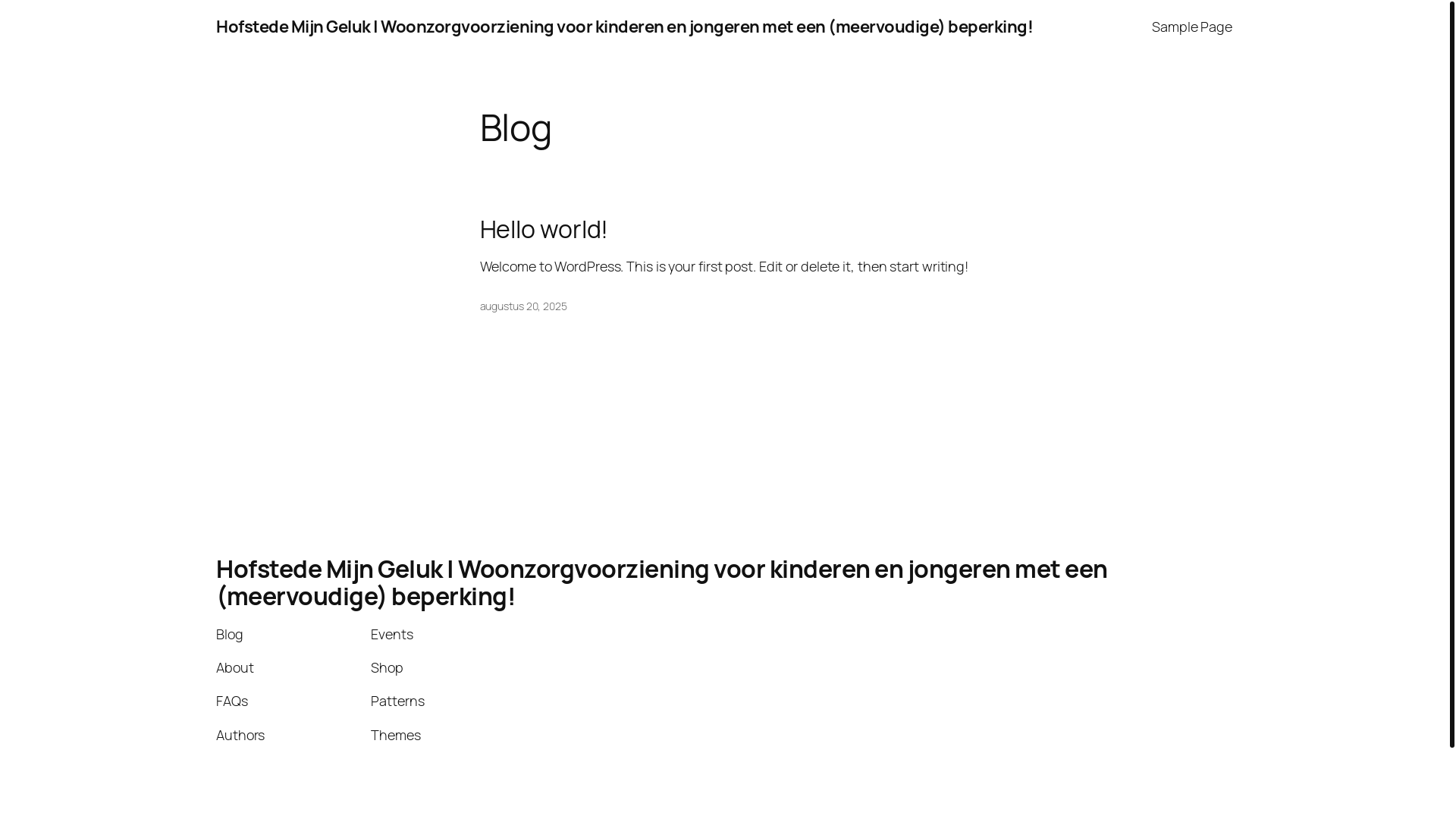 website screenshot of https://hofstedemijngeluk.nl/