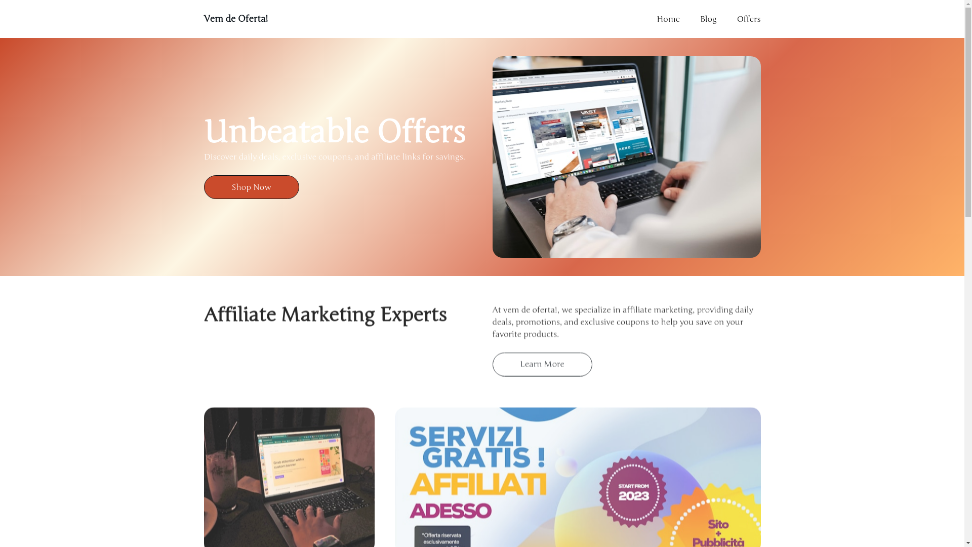 website screenshot of https://vemdeoferta.store/