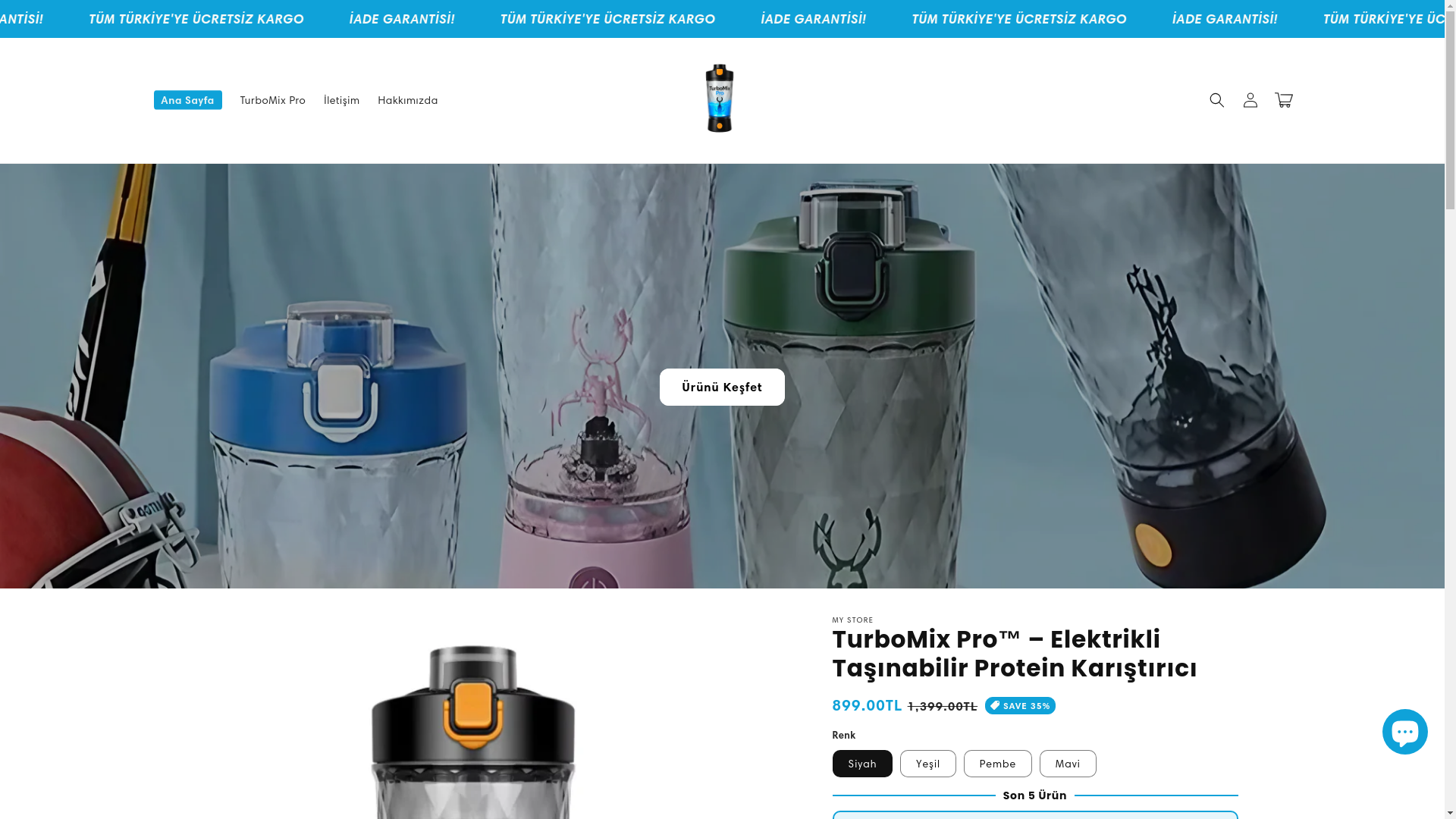 website screenshot of https://turbomixpro.com/