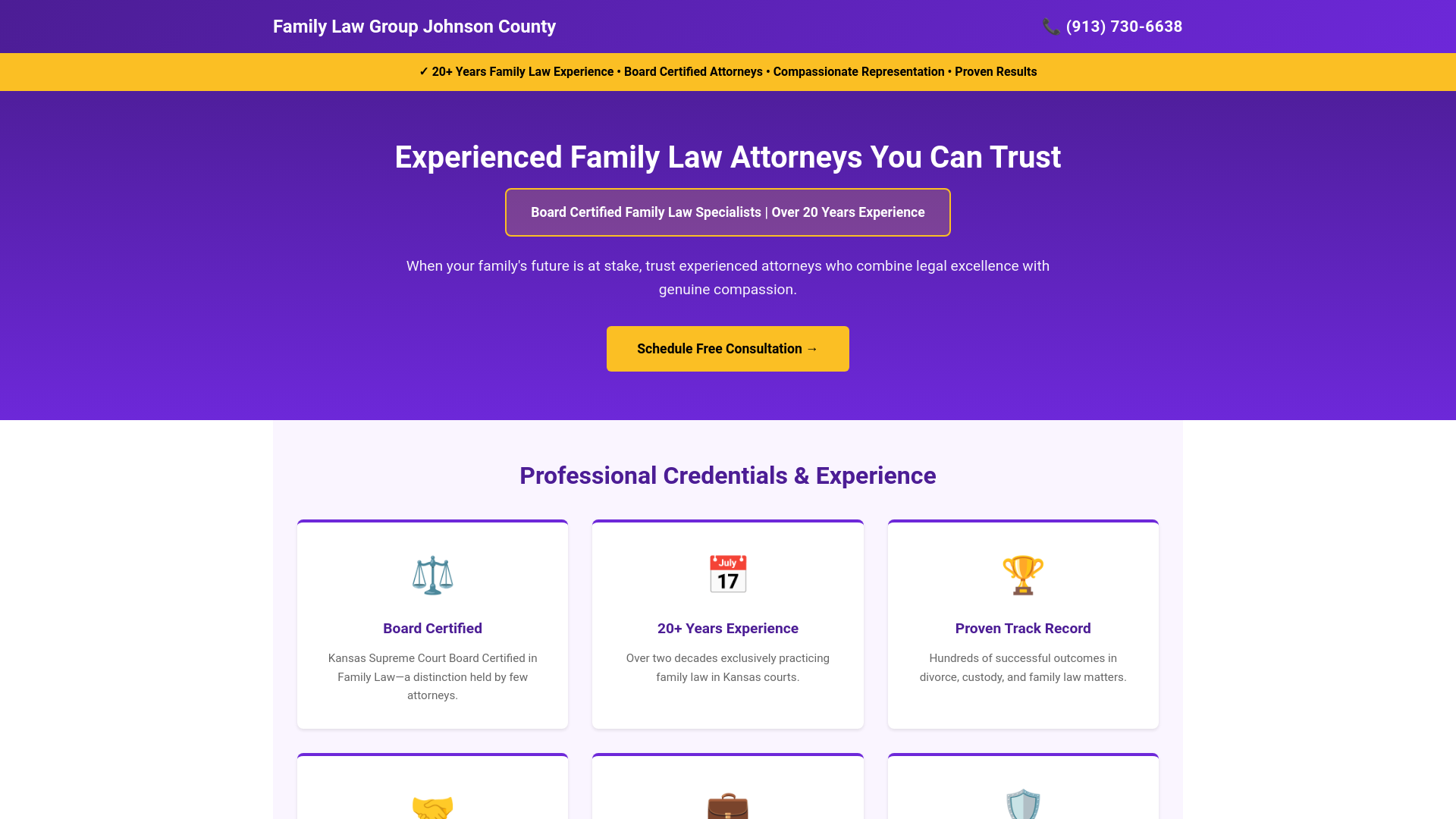 website screenshot of https://jocofamilylaw.pages.dev/