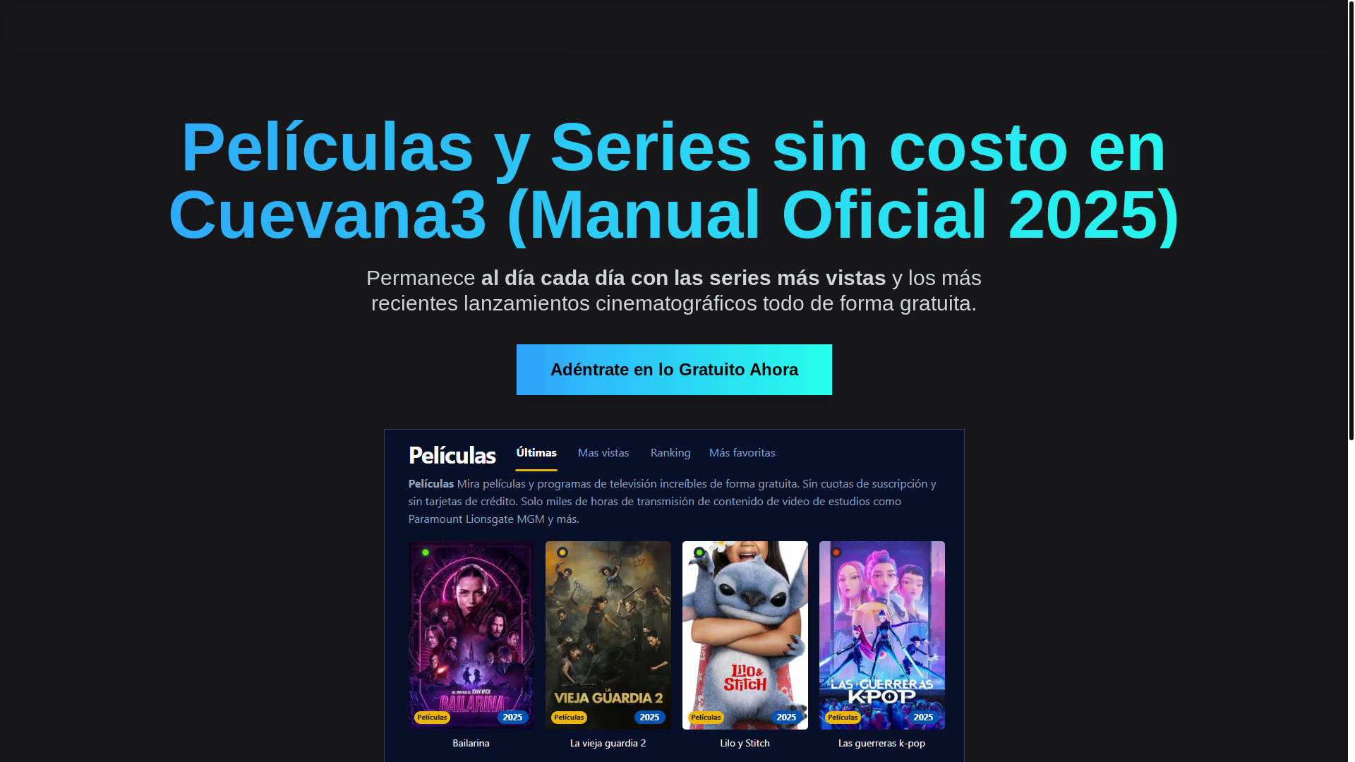 website screenshot of https://cuevana3-3flg.pages.dev/