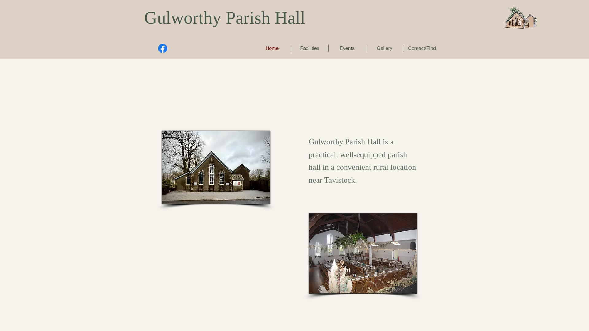 website screenshot of https://gulworthyparishhall.org/