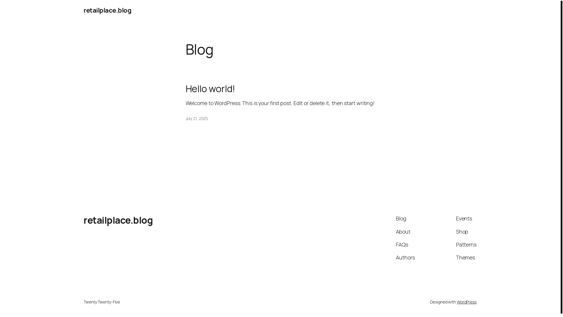 website screenshot of https://retailplace.blog/