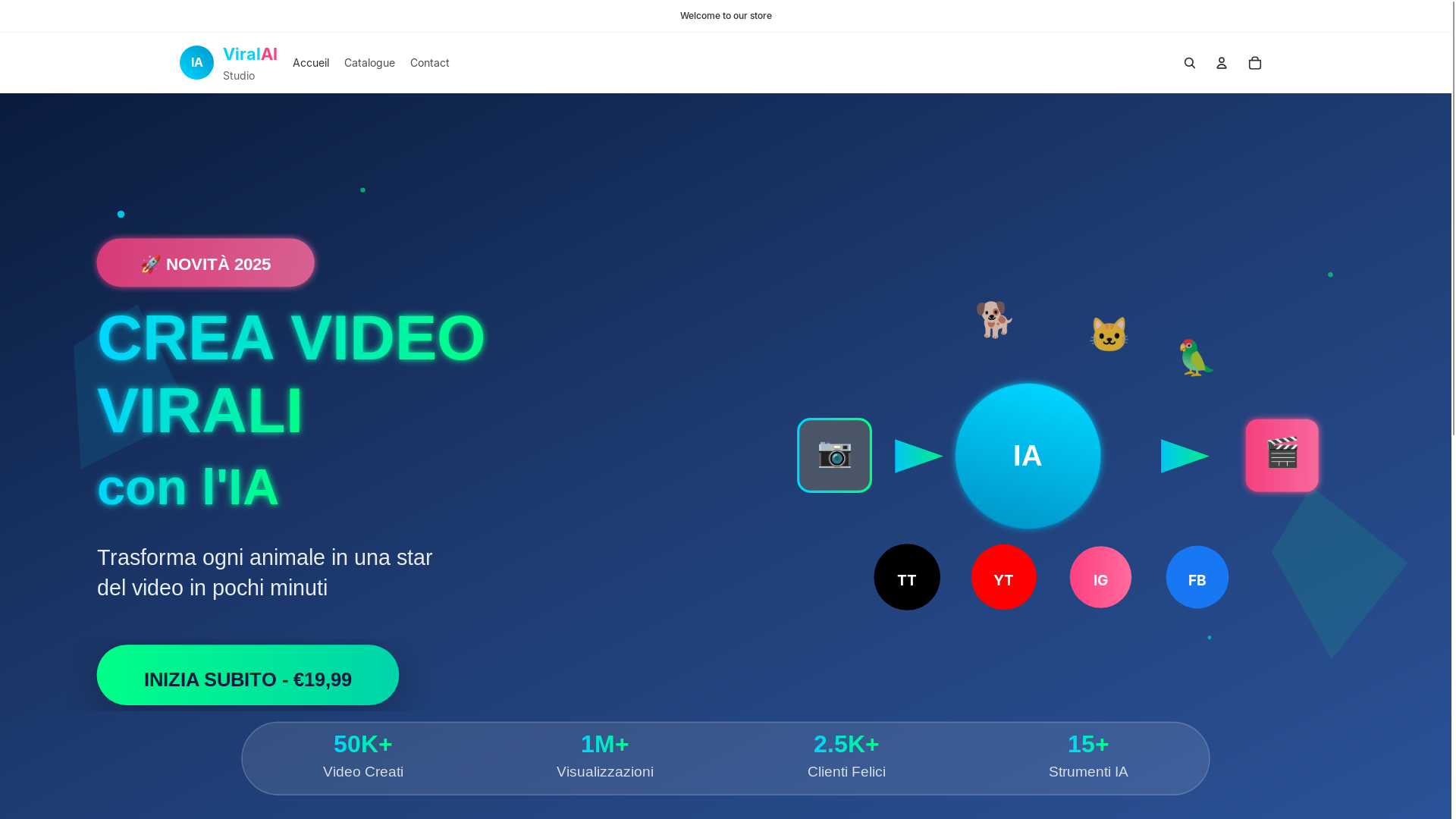 website screenshot of https://viralai.com.co/