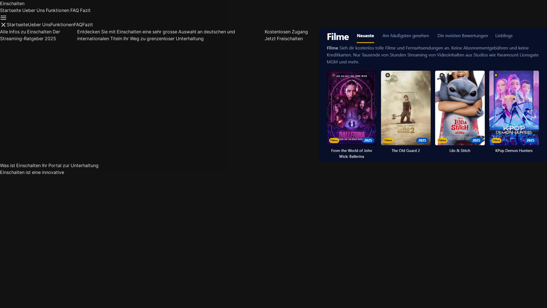 website screenshot of https://einschalten-pywc.pages.dev/