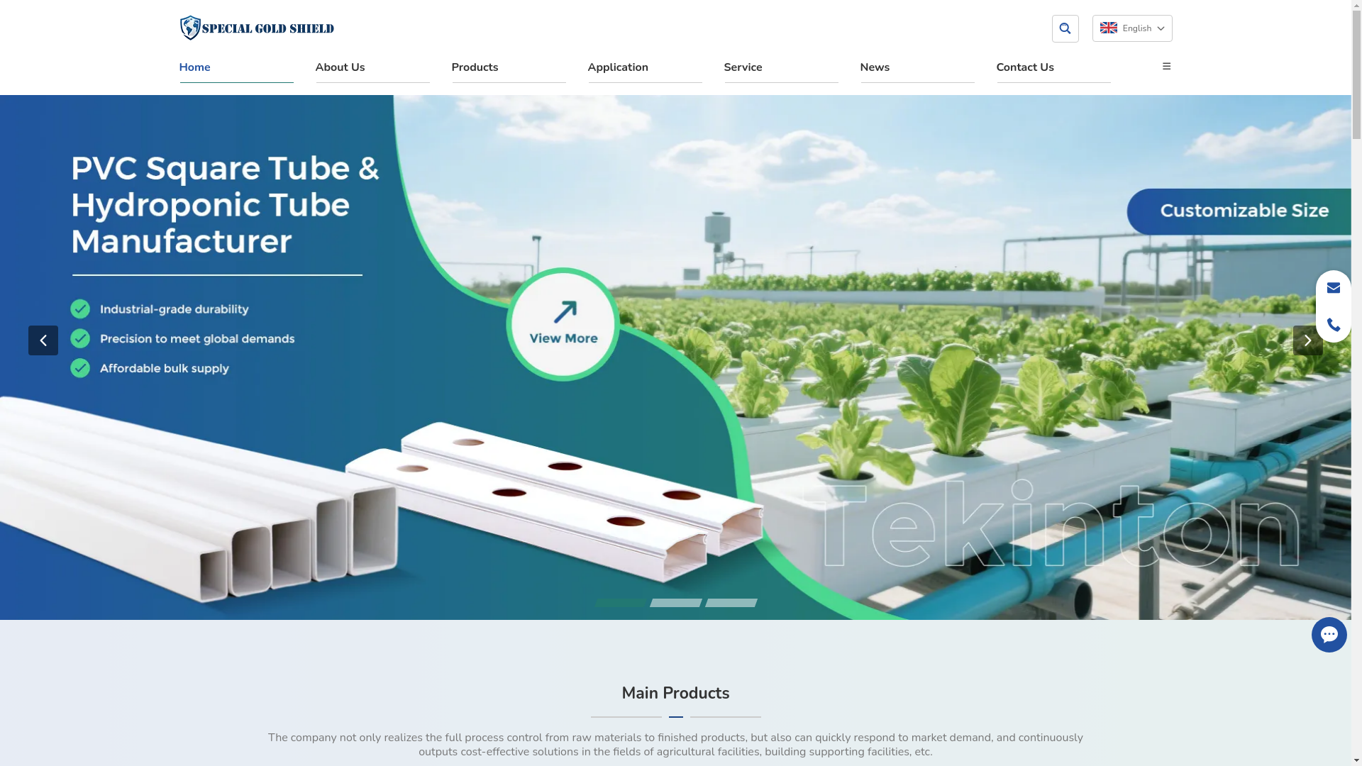 website screenshot of https://tejindunpvc.com/