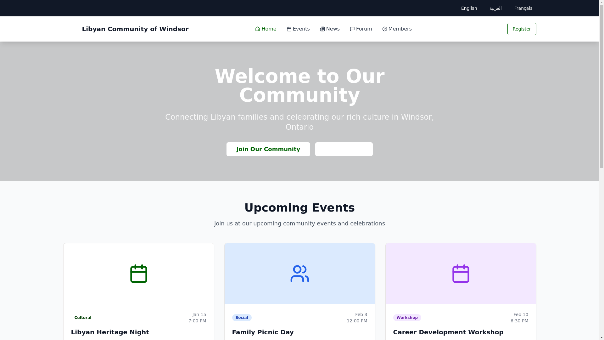 website screenshot of https://windsorlibyans.com/