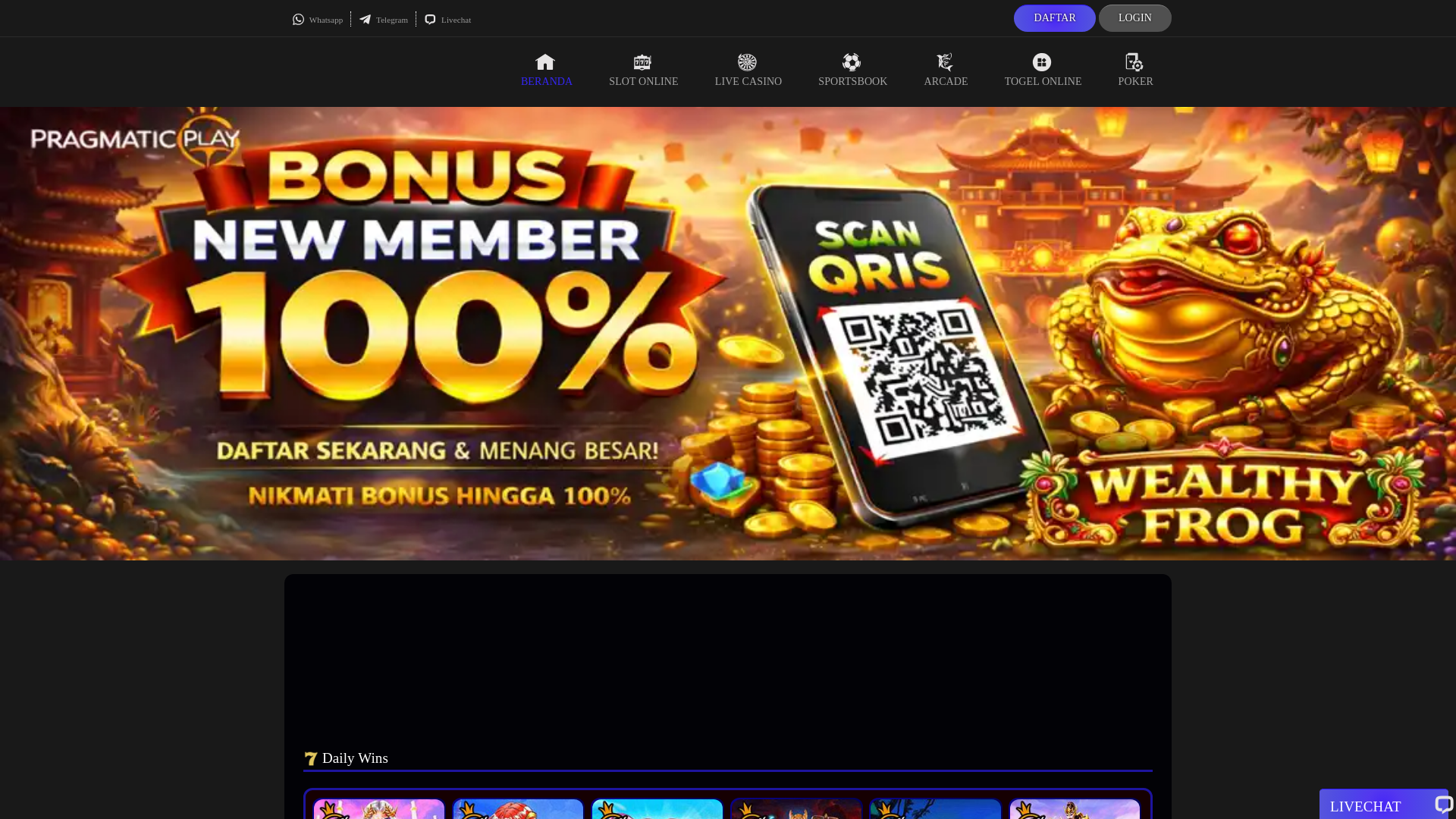 website screenshot of https://starbola69.com