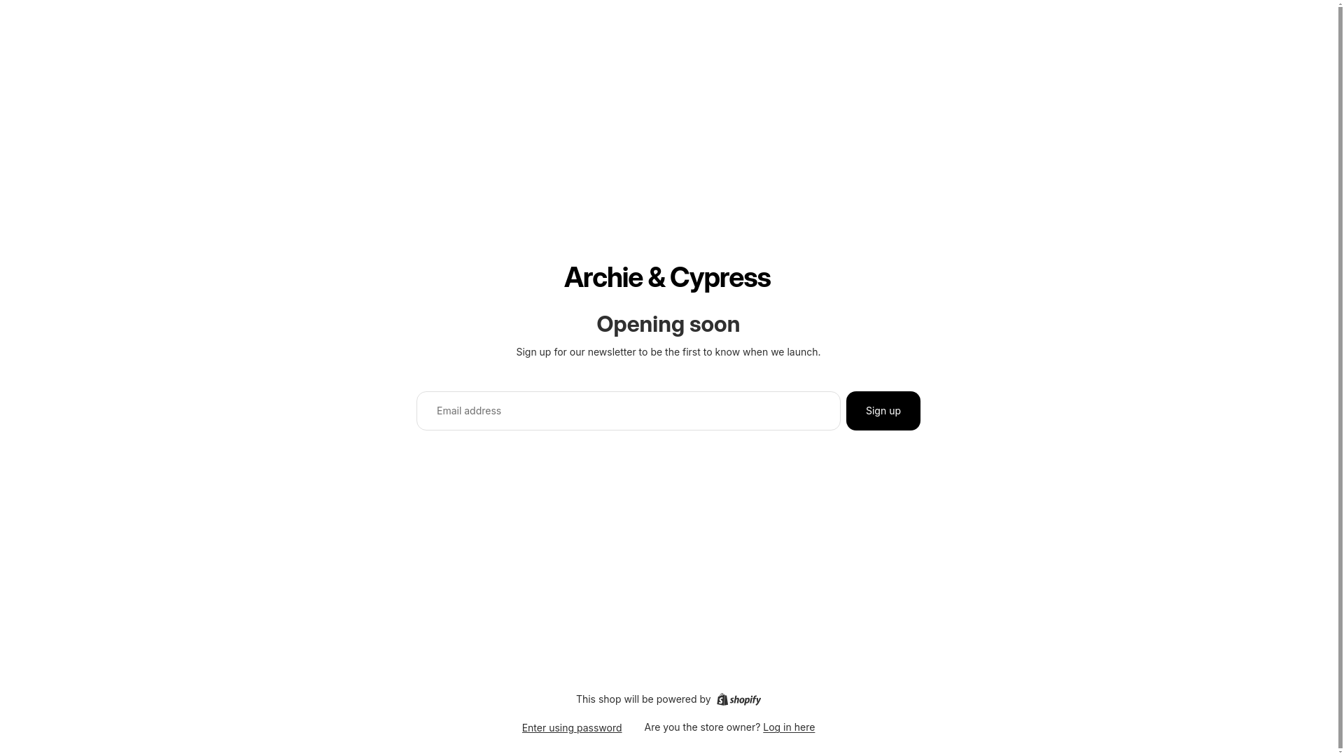website screenshot of https://archiecypress.com/