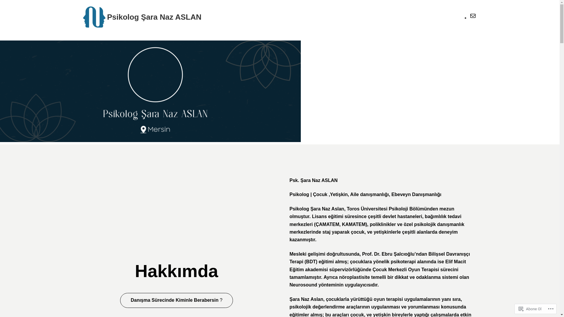 website screenshot of https://psikologsaranazaslan.com/