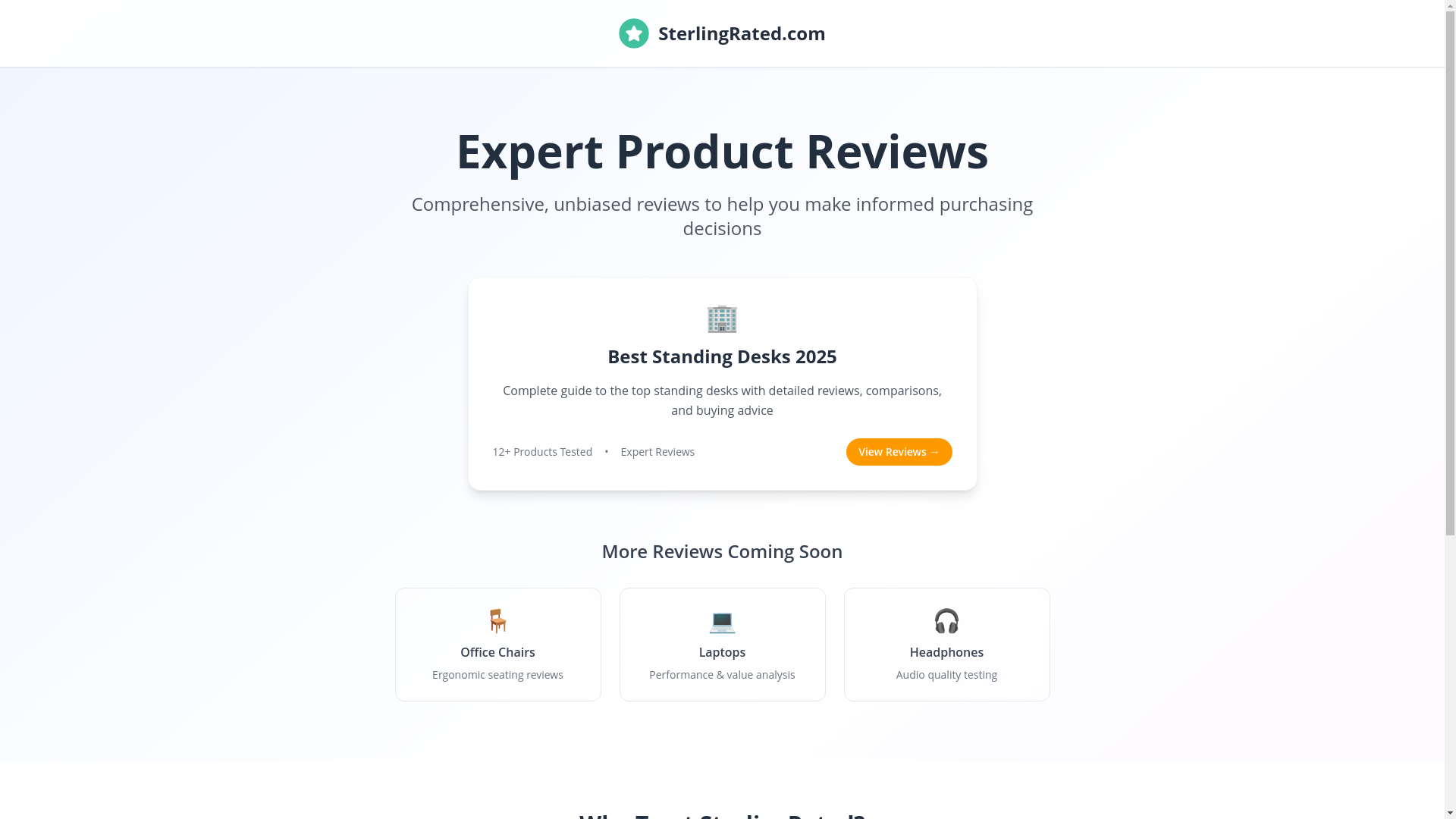 website screenshot of https://sterlingrated.com/