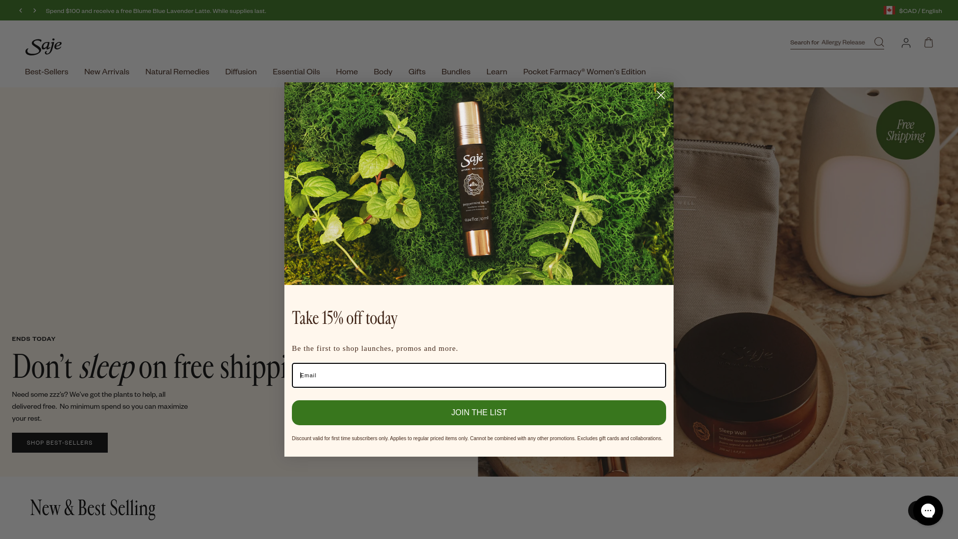 website screenshot of https://www.saje.ca/?srsltid=AfmBOooO2PGHu5-6u-sNj4JY1PeWun17j0NjibF1_m7xYTDdOWSpdPPi