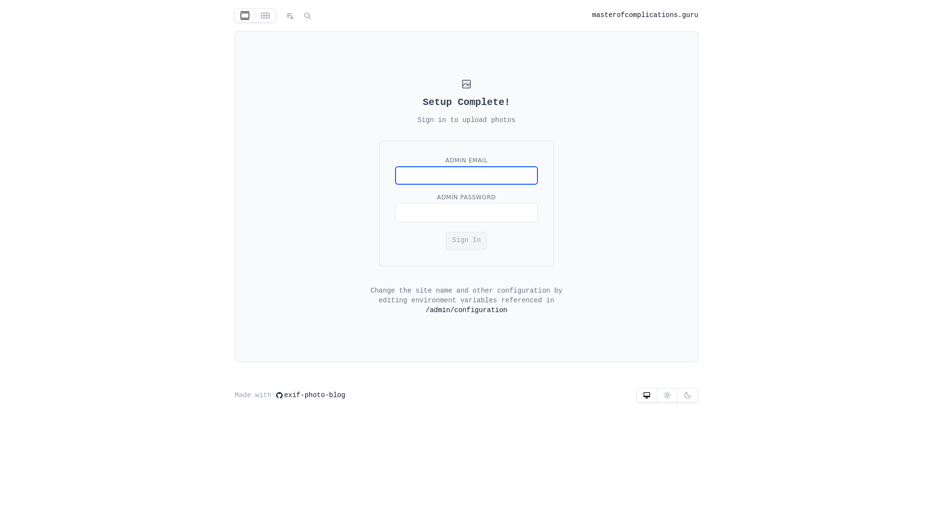 website screenshot of https://masterofcomplications.store/