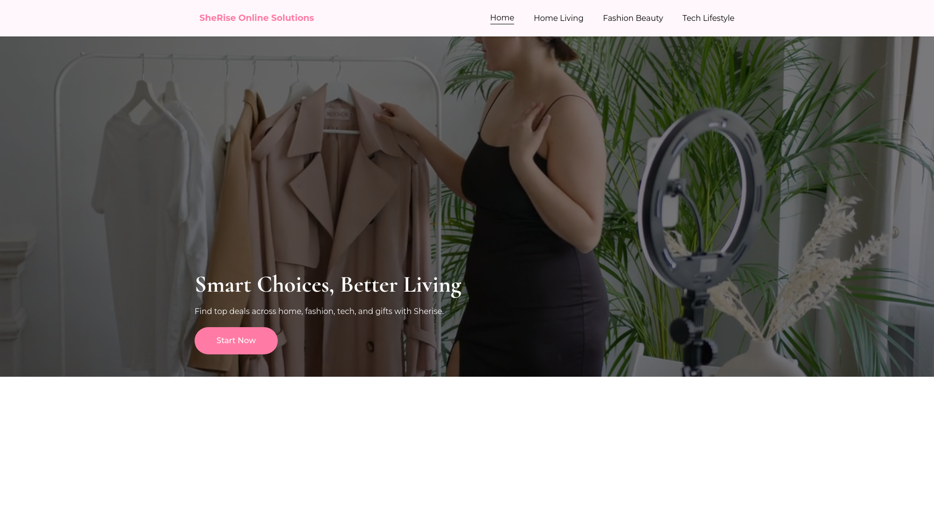 website screenshot of https://sheriseonline.com/