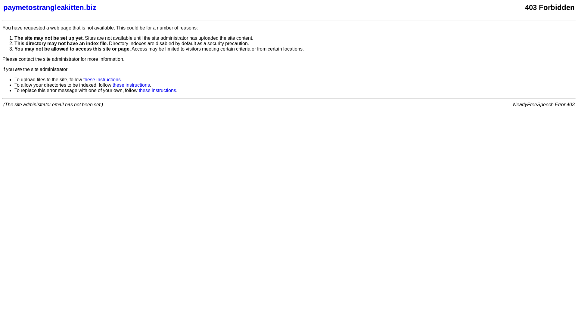 website screenshot of https://paymetostrangleakitten.biz/