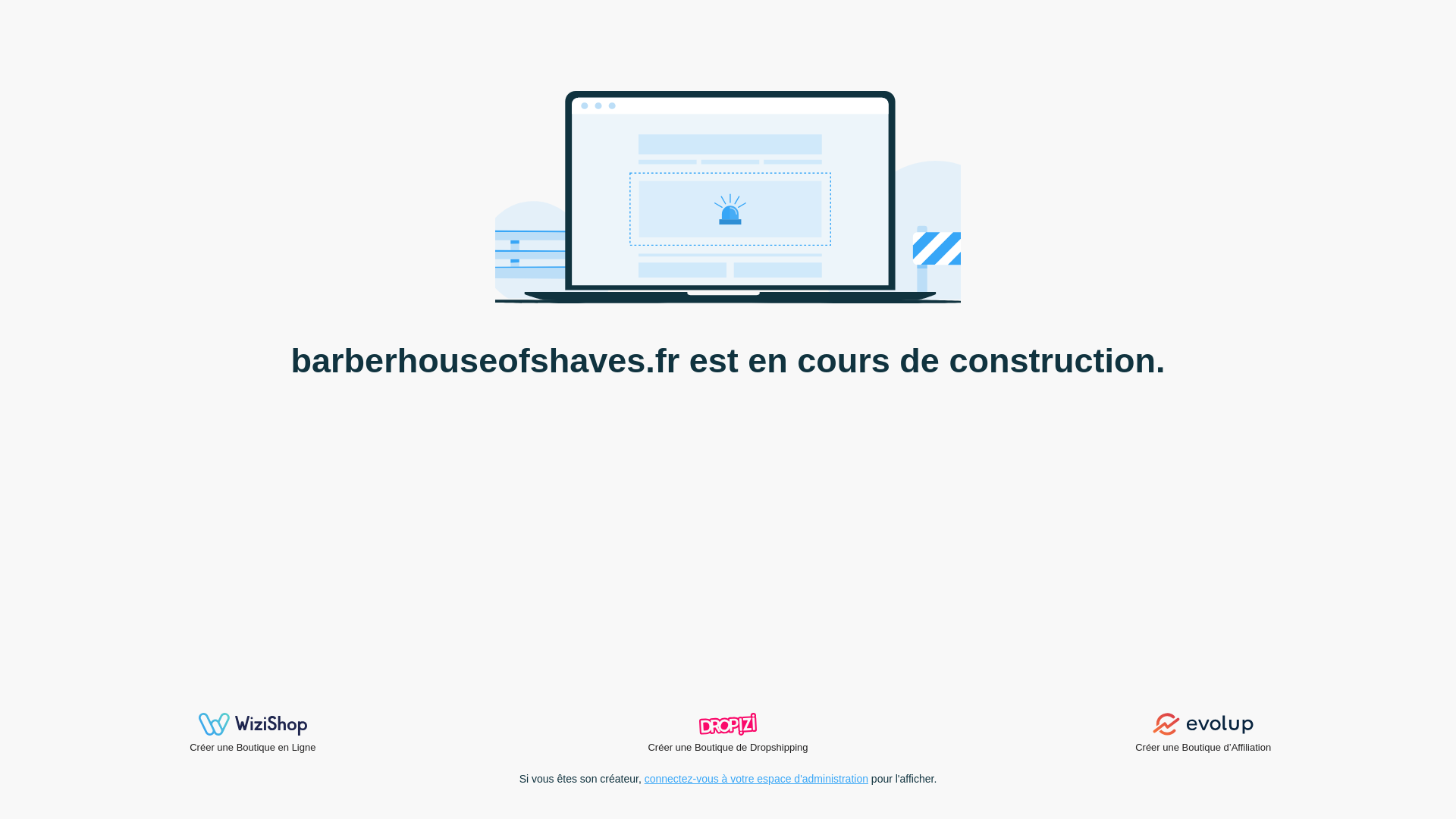 website screenshot of https://barberhouseofshaves.fr