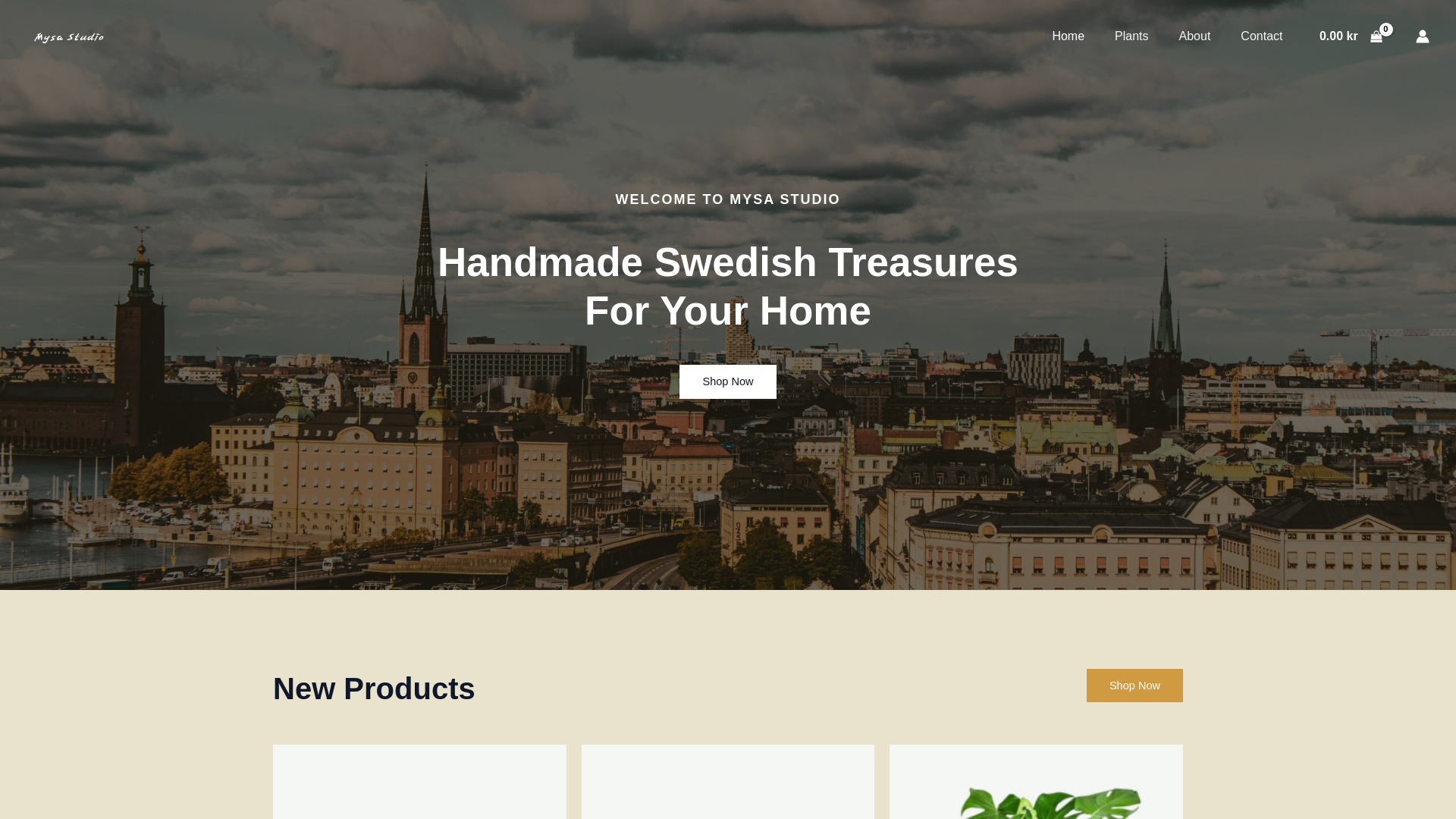 website screenshot of https://themysastudio.com/