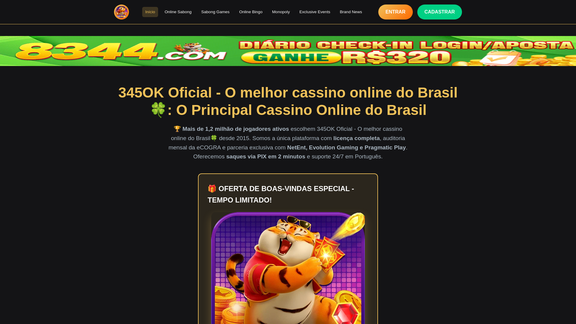 website screenshot of https://345oknet.com