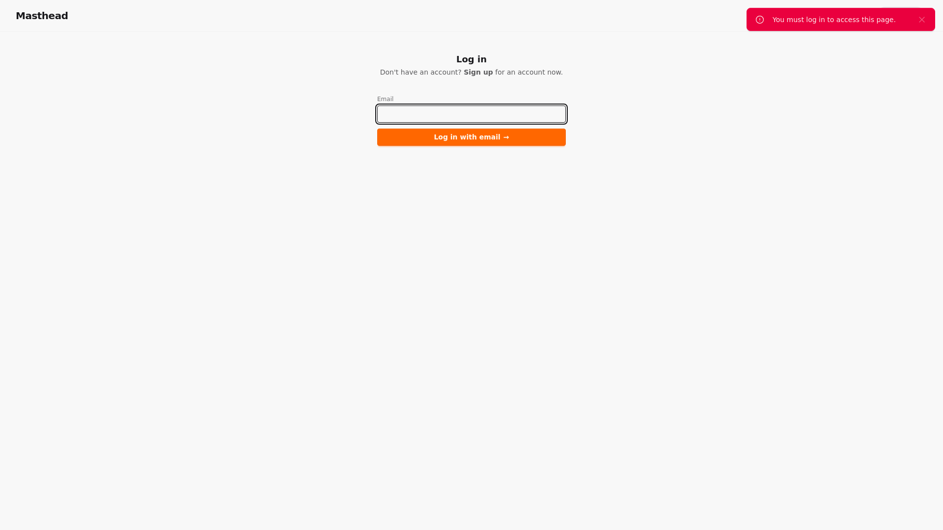 website screenshot of https://masthead.press